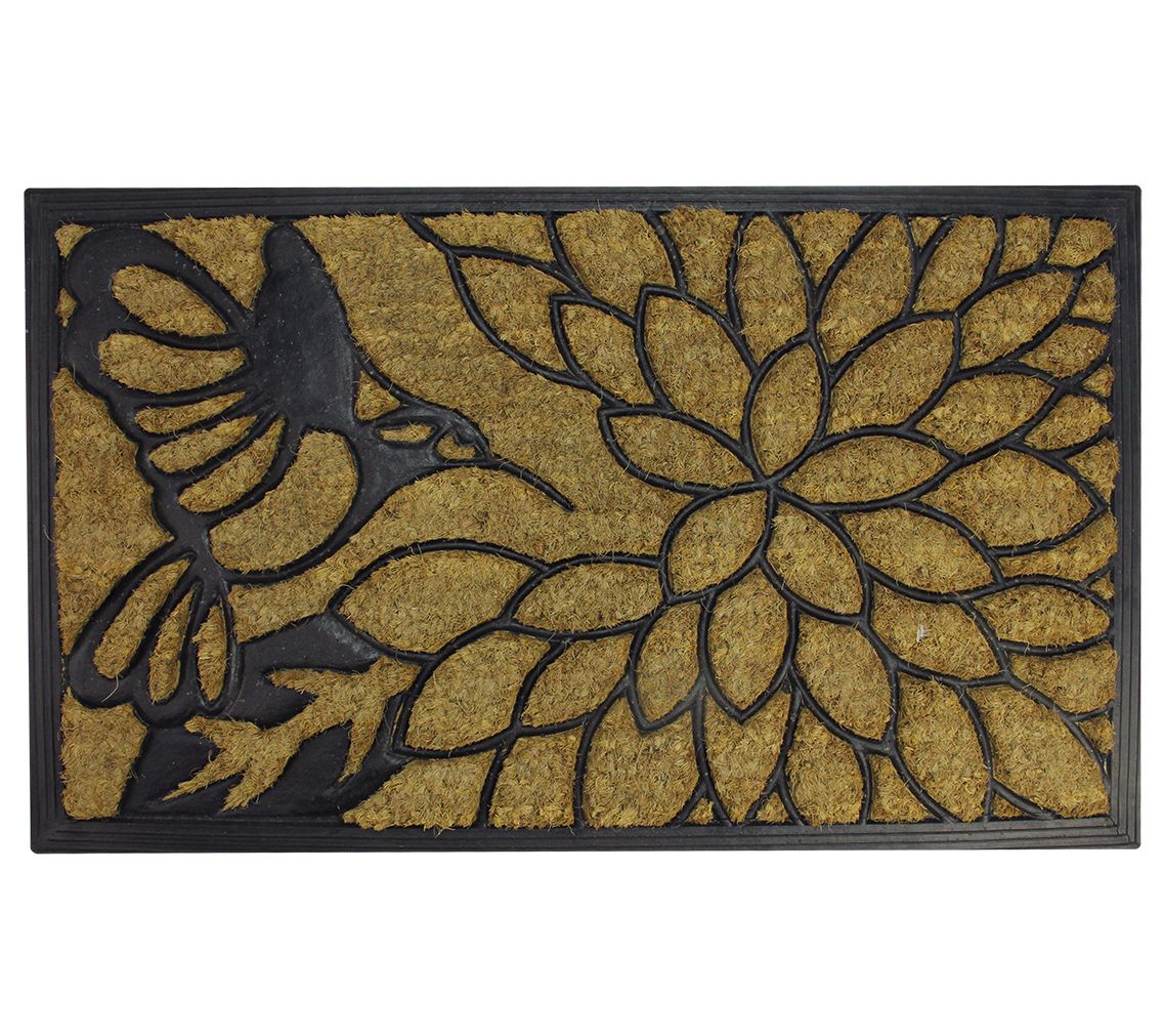 Northlight Hummingbird Floral Doormat 29" x 17"
