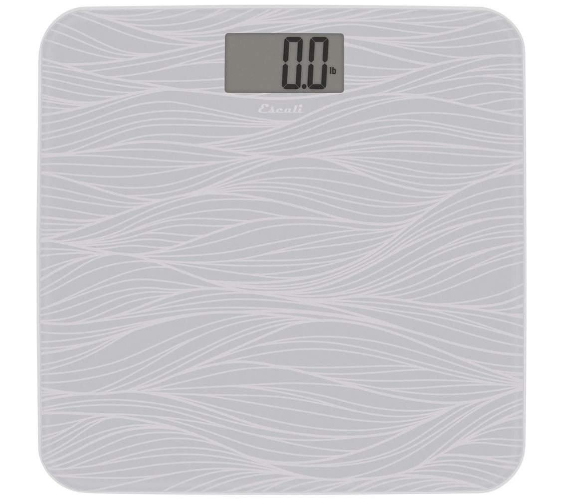 Escali US180B Ultra Slim Low Profile Bathroom Body Scale, LCD