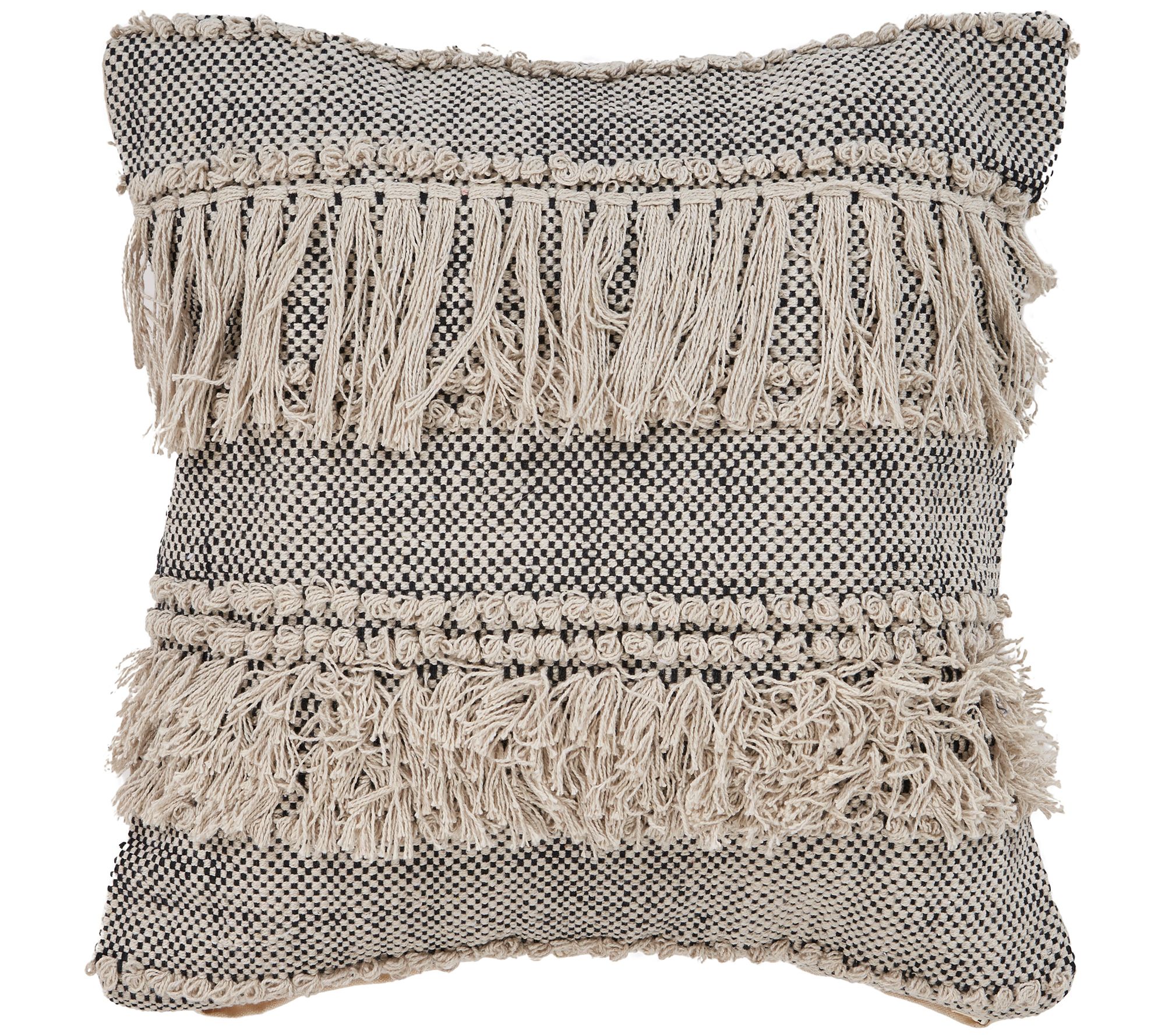 Ox Bay Trading & Supply Co. Overtufted Farmhouse Pillow