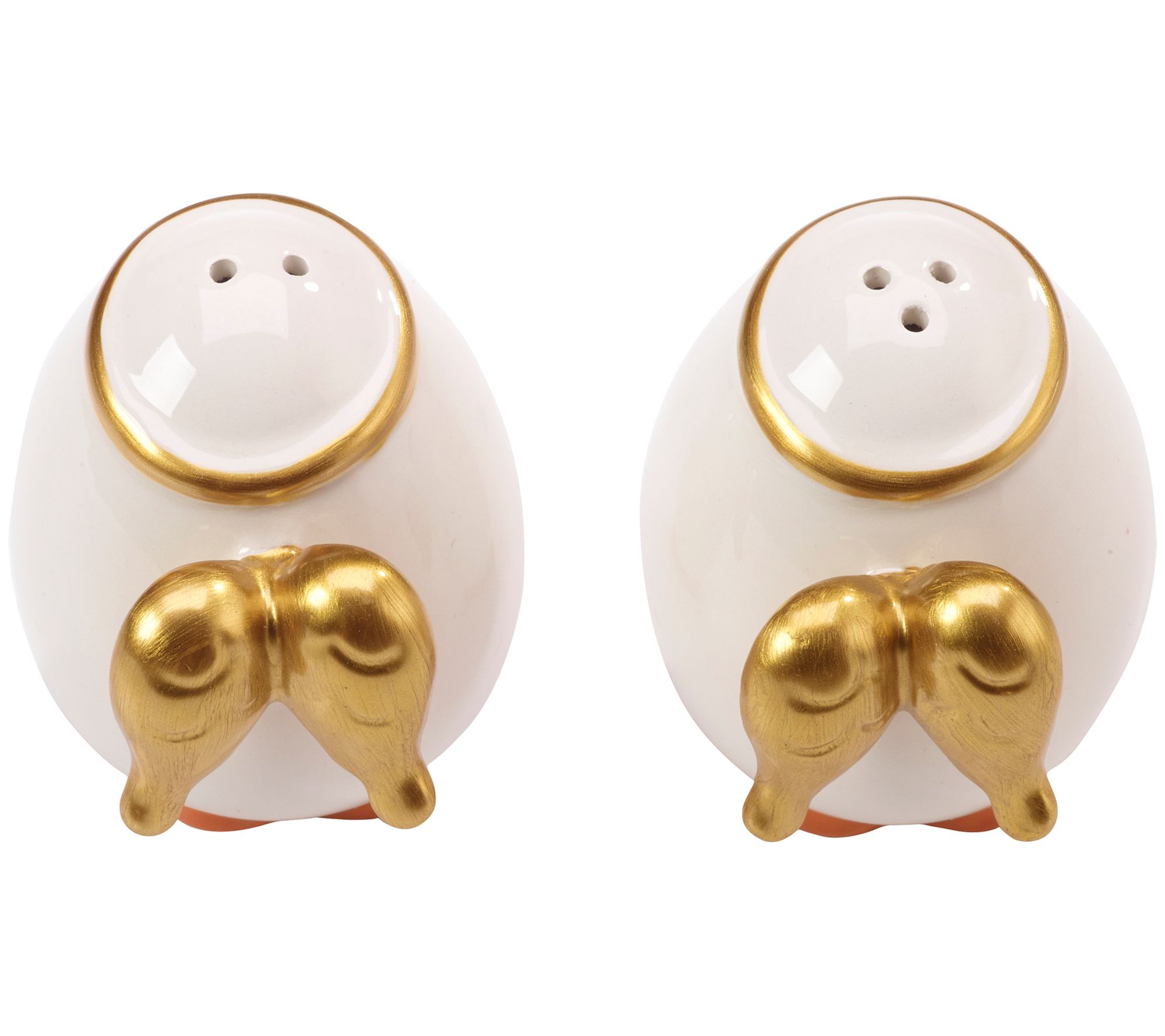 Precious Moments Egg Shaped Salt & Pepper Shakers Set of 2