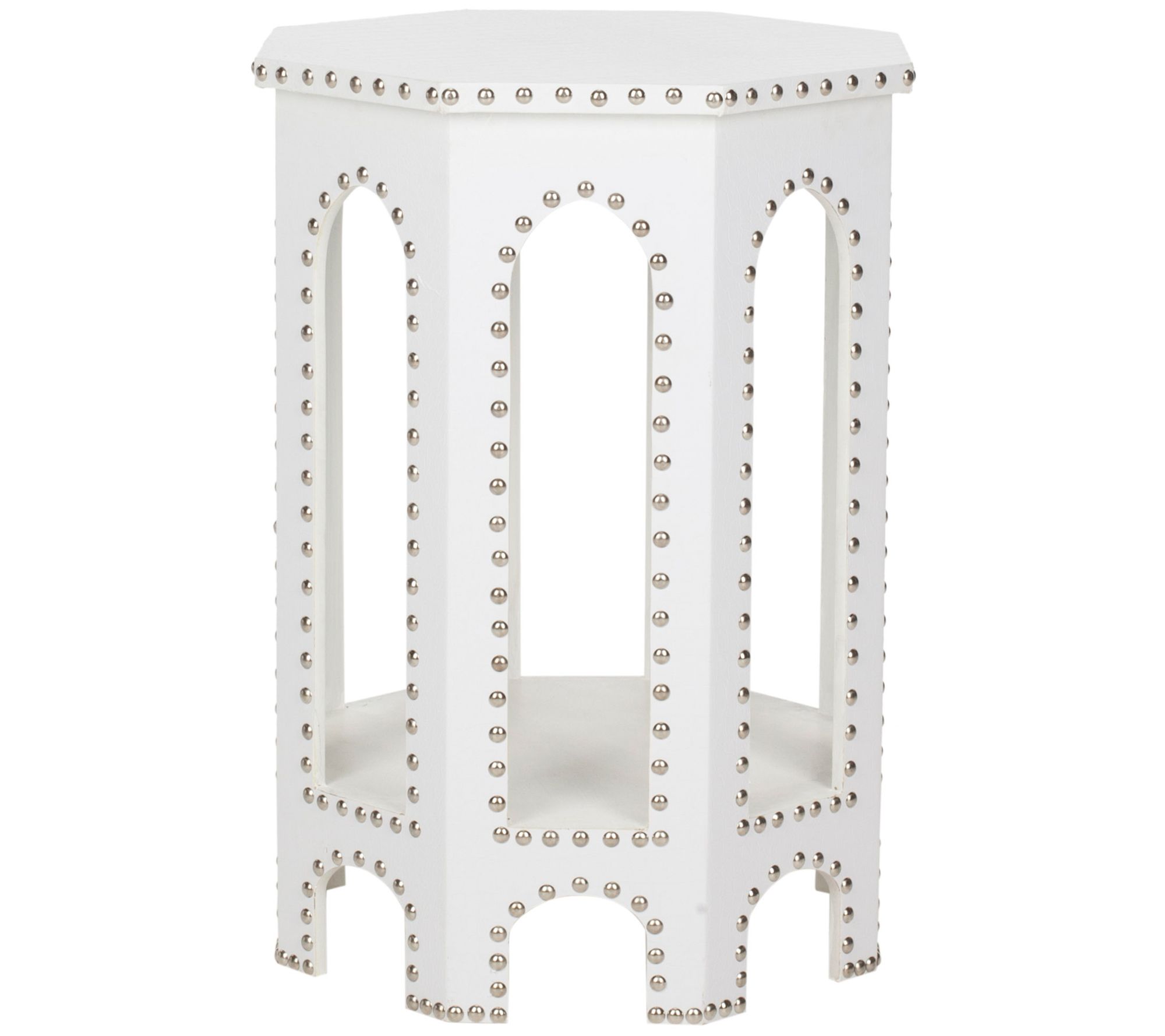 Safavieh Nara End Table - Silver Nail Heads
