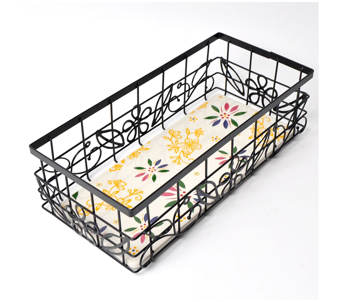 Temp-tations Classic Wire Basket with Ceramic Trivet