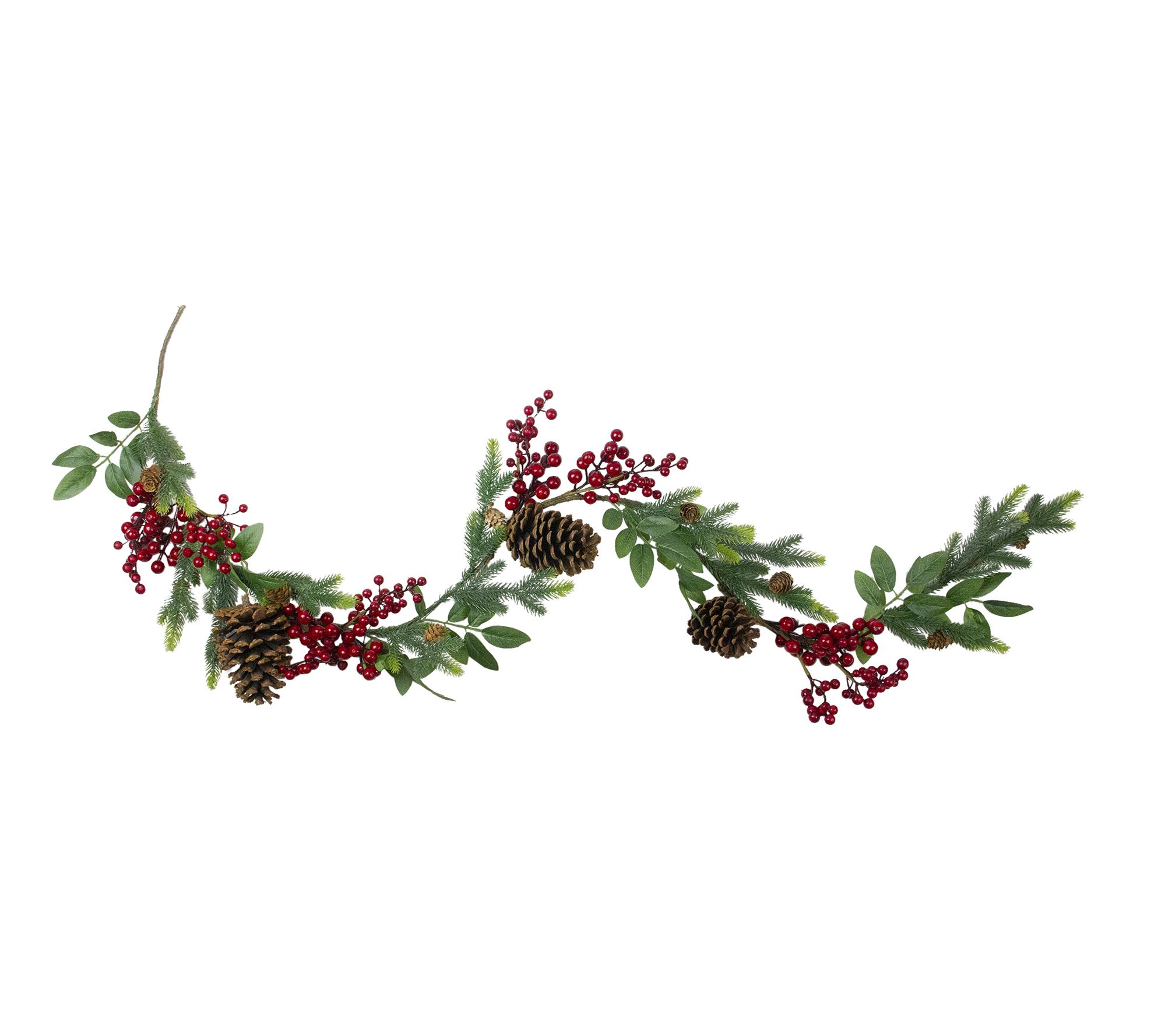 Northlight 5' x 4.75" Berries & Pinecones FauxGarland