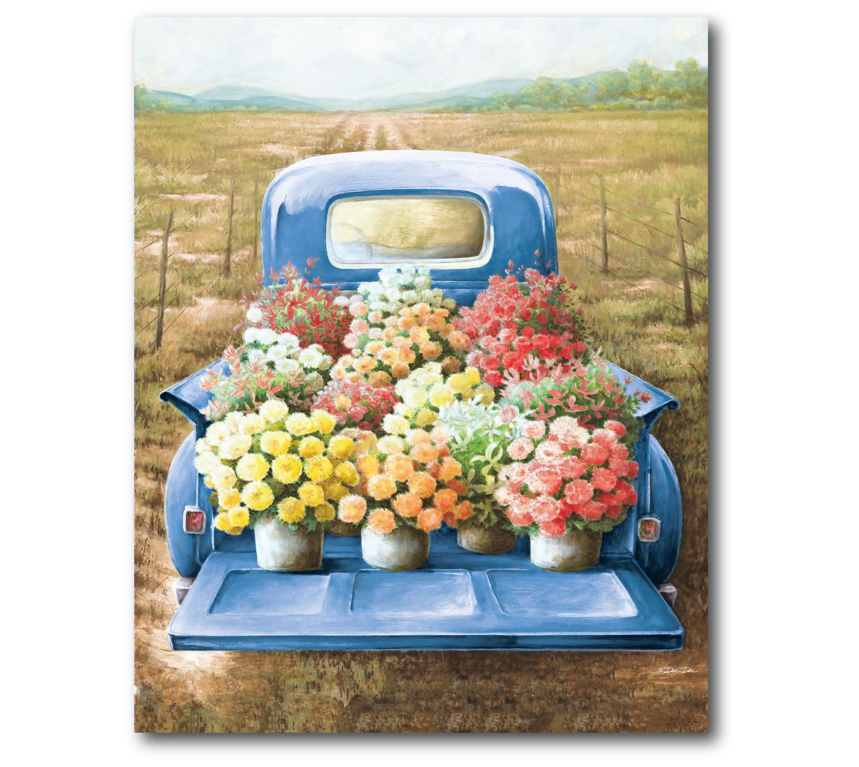 Courtside Market Flowers for Sale 18x24 CanvasWall Art