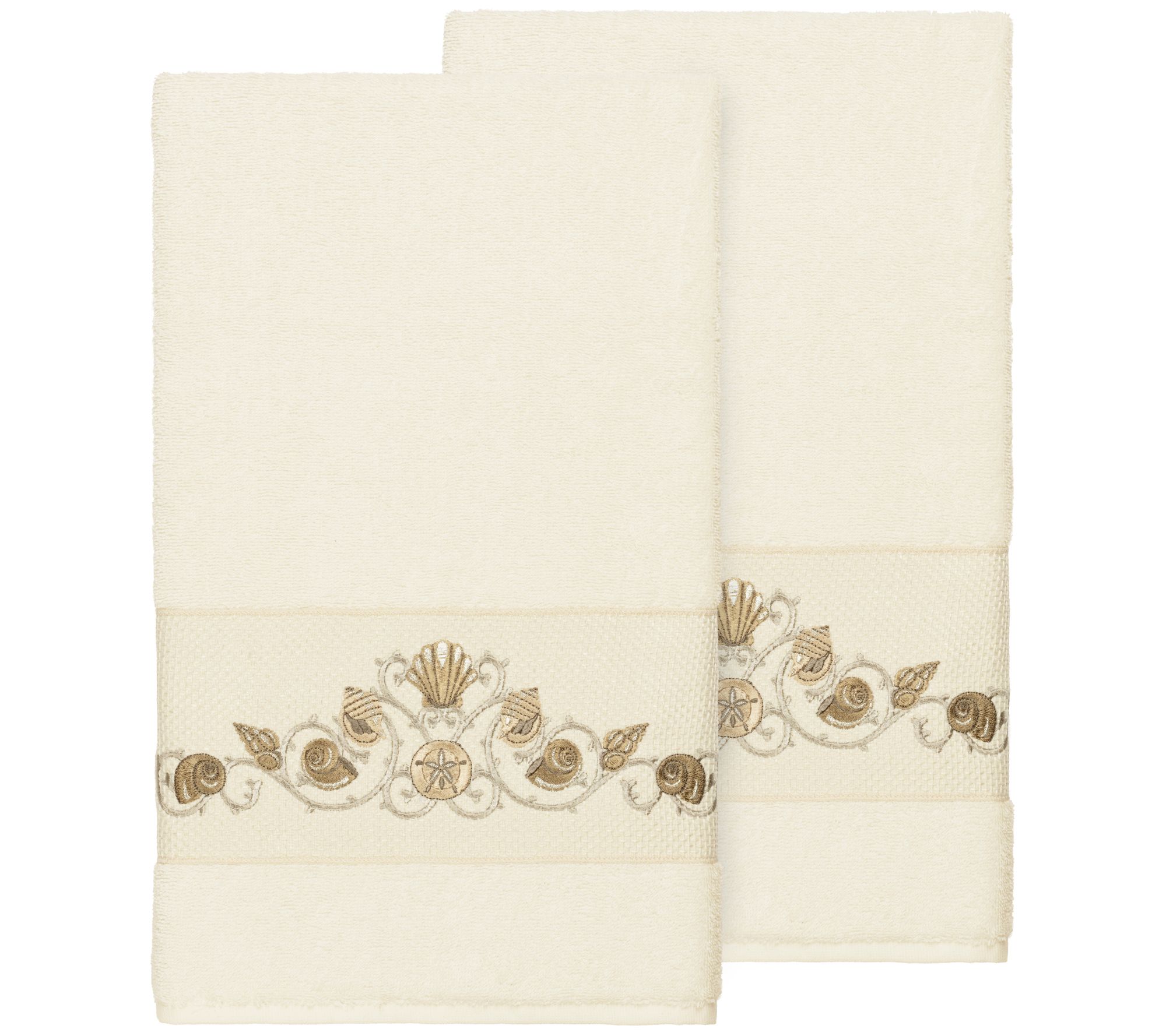 Linum Home Textiles Bella 2PC Embellished BathTowel Set