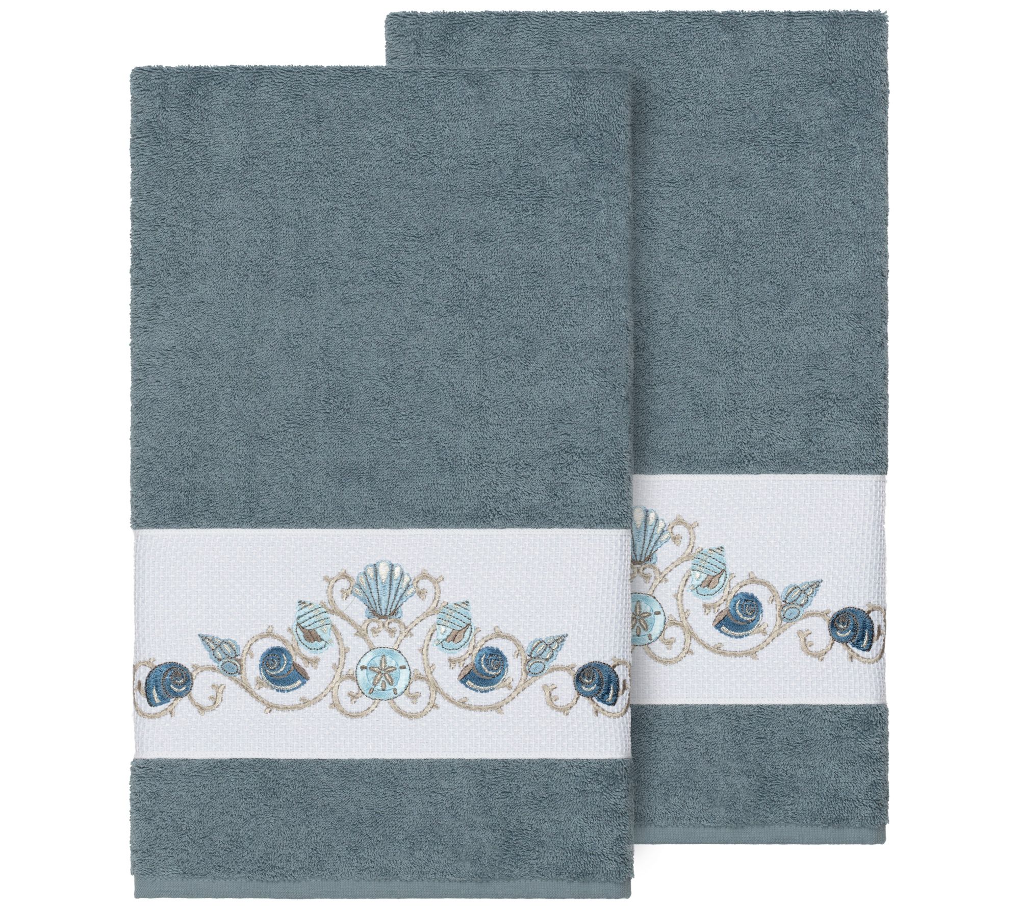 Linum Home Textiles Bella 2PC Embellished BathTowel Set