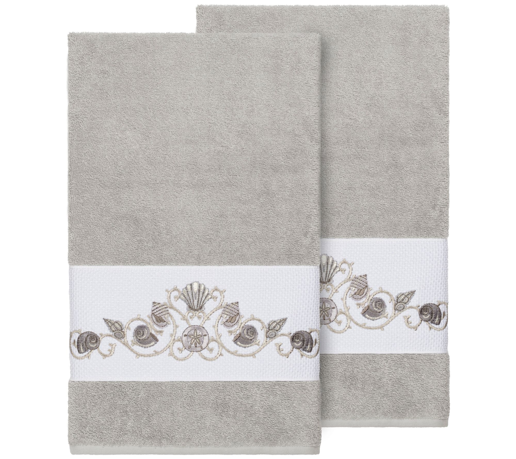 Linum Home Textiles Bella 2PC Embellished BathTowel Set