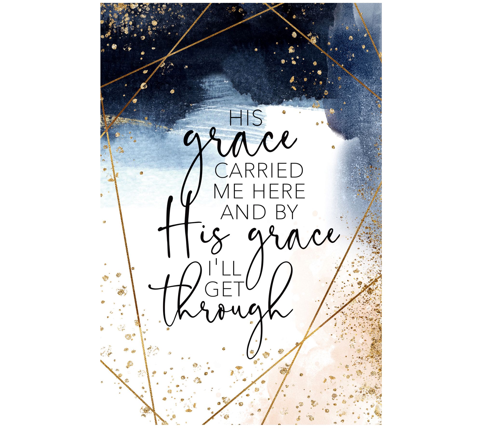 His Grace Carried Wood Plaque with Easel and Hanger