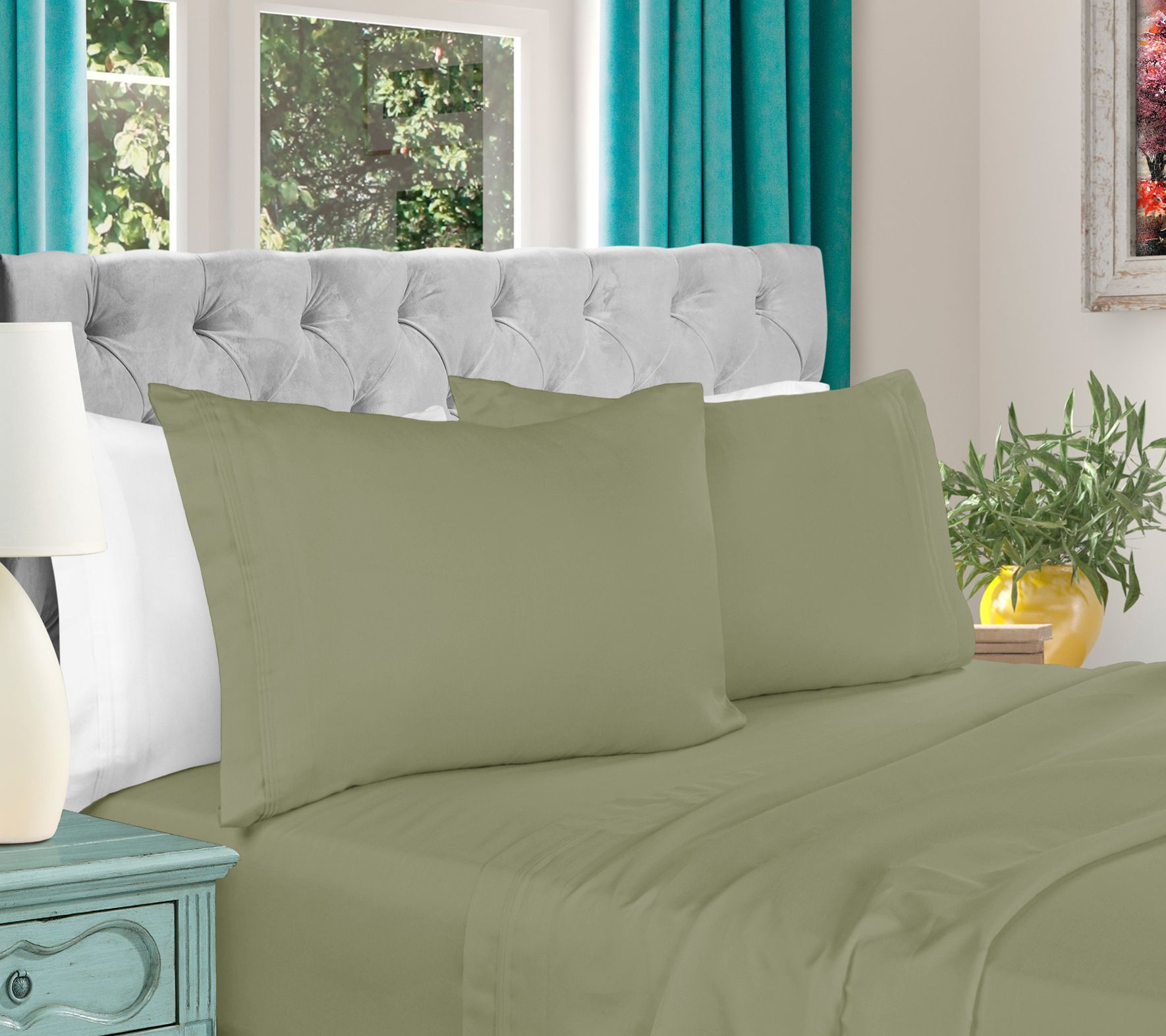 Superior 1000-TC Egyptian Cotton 4-Piece SheetSet Cal. King