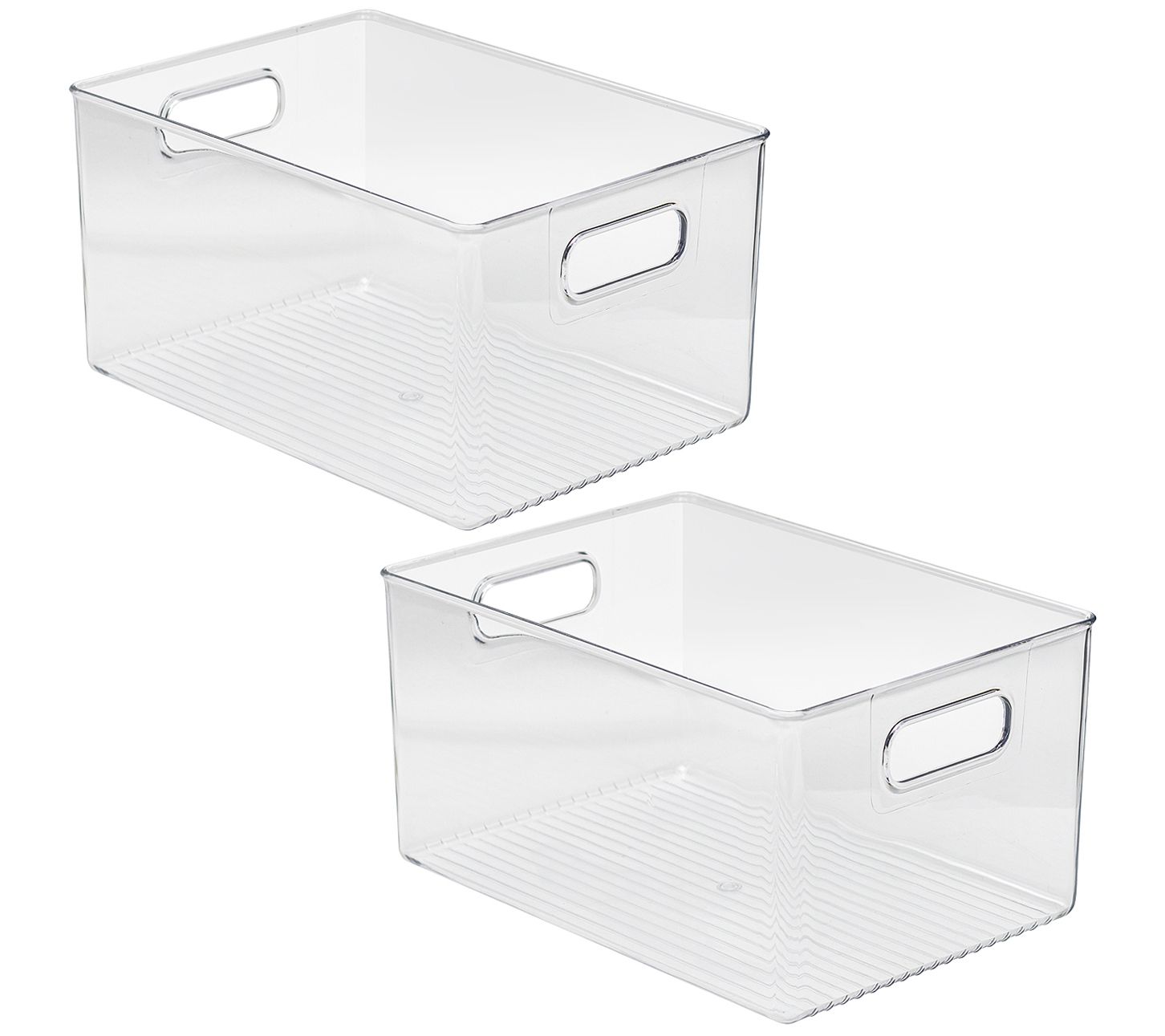 Sorbus Storage Organizer Containers with Handles, Set of 2 - Clear