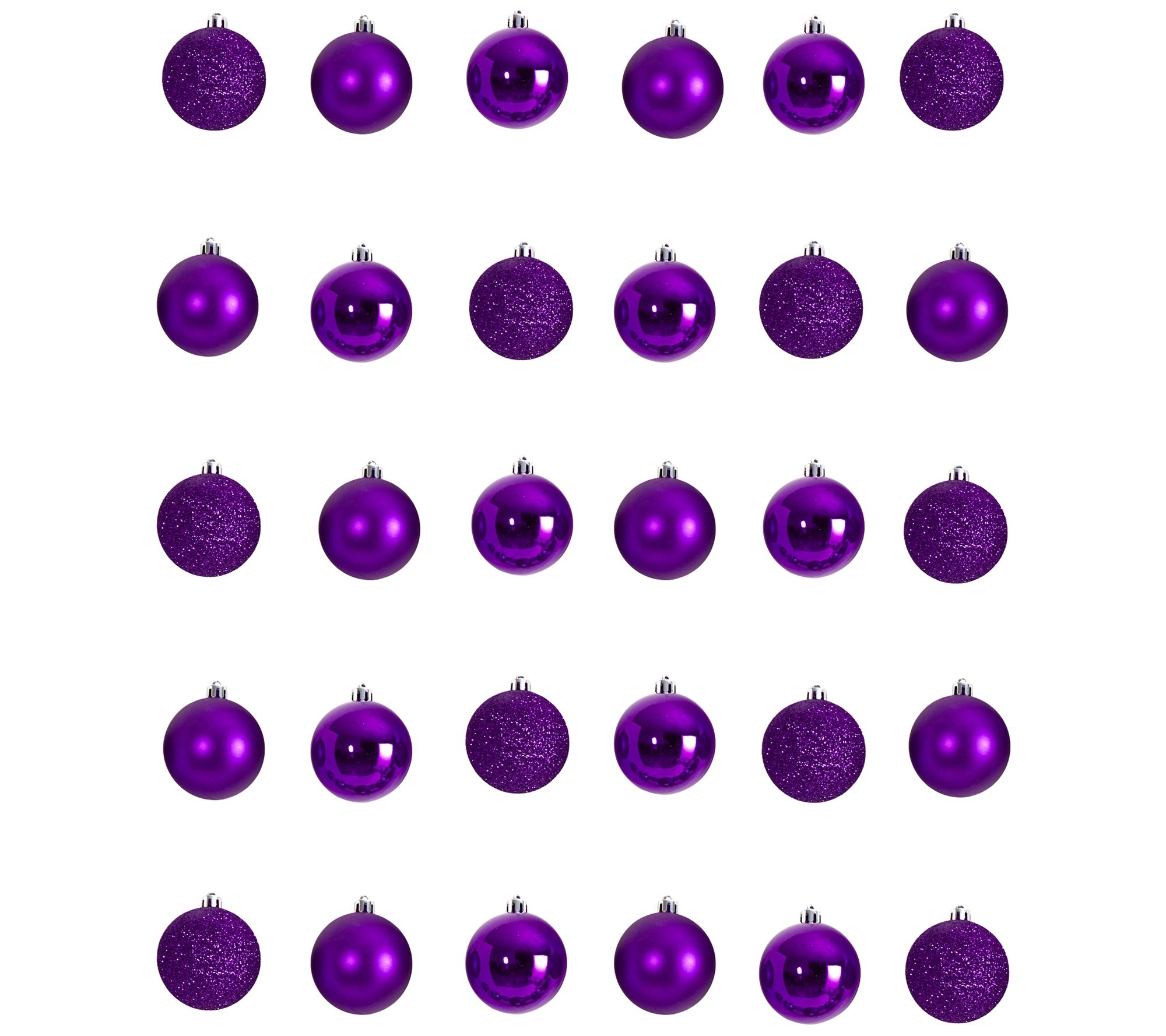 Nearly Natural 30 2.5" Shatterproof Ornament Set w/Container