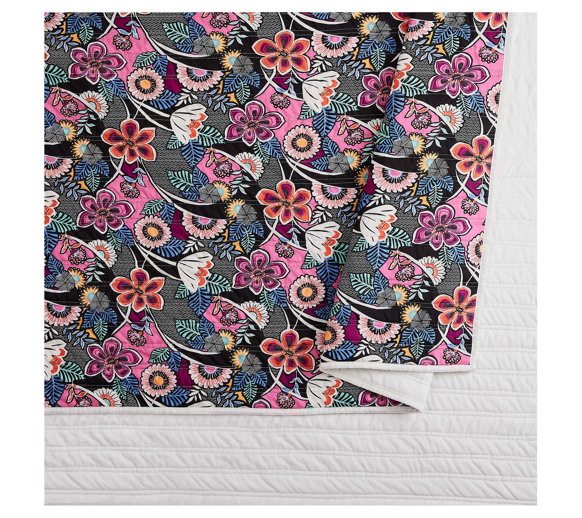 Vera Bradley Lanai Floral 3Piece King Quilt Set