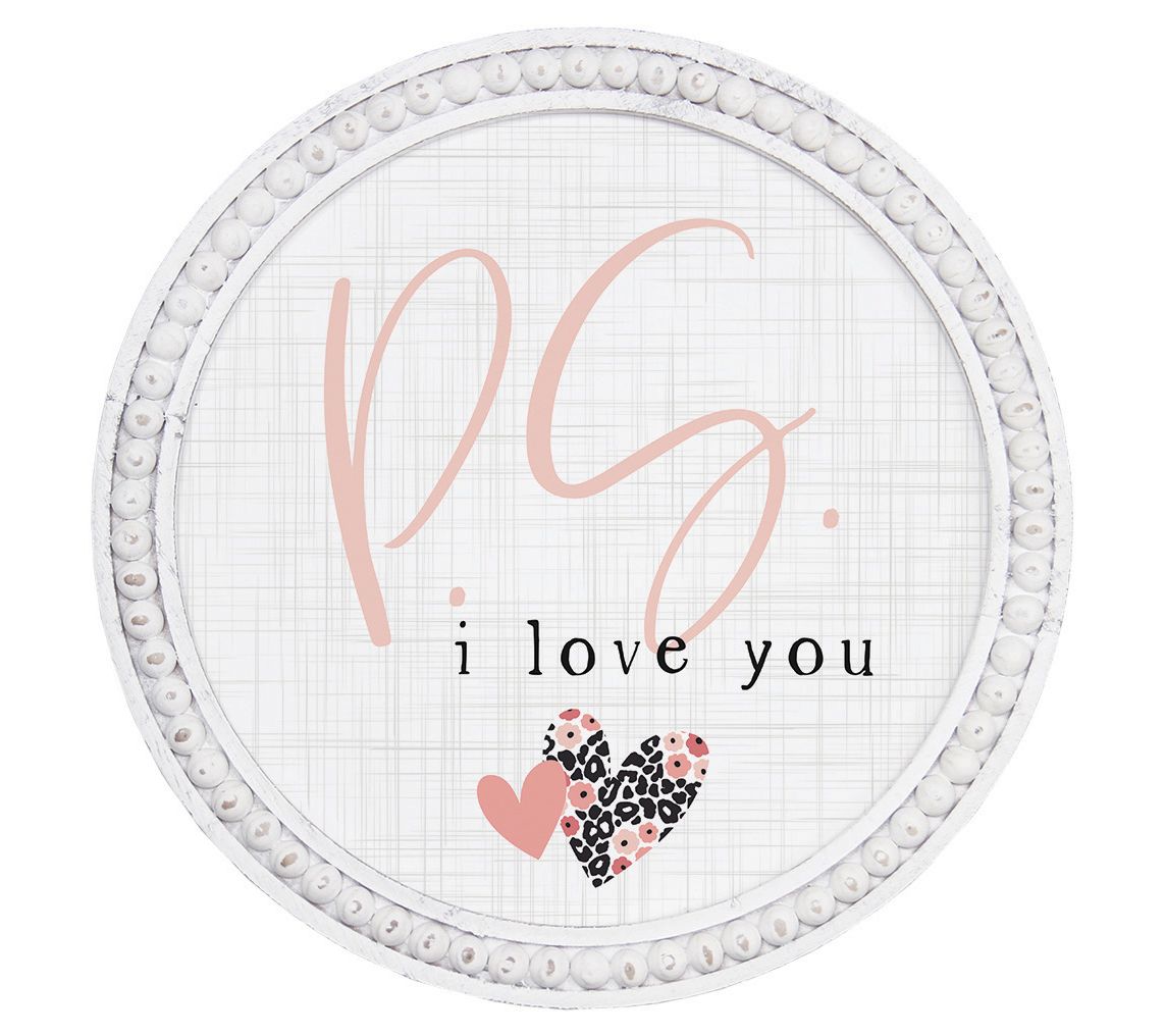 Sincere Surroundings 14" P.S. I Love You Cheetah Beaded Art
