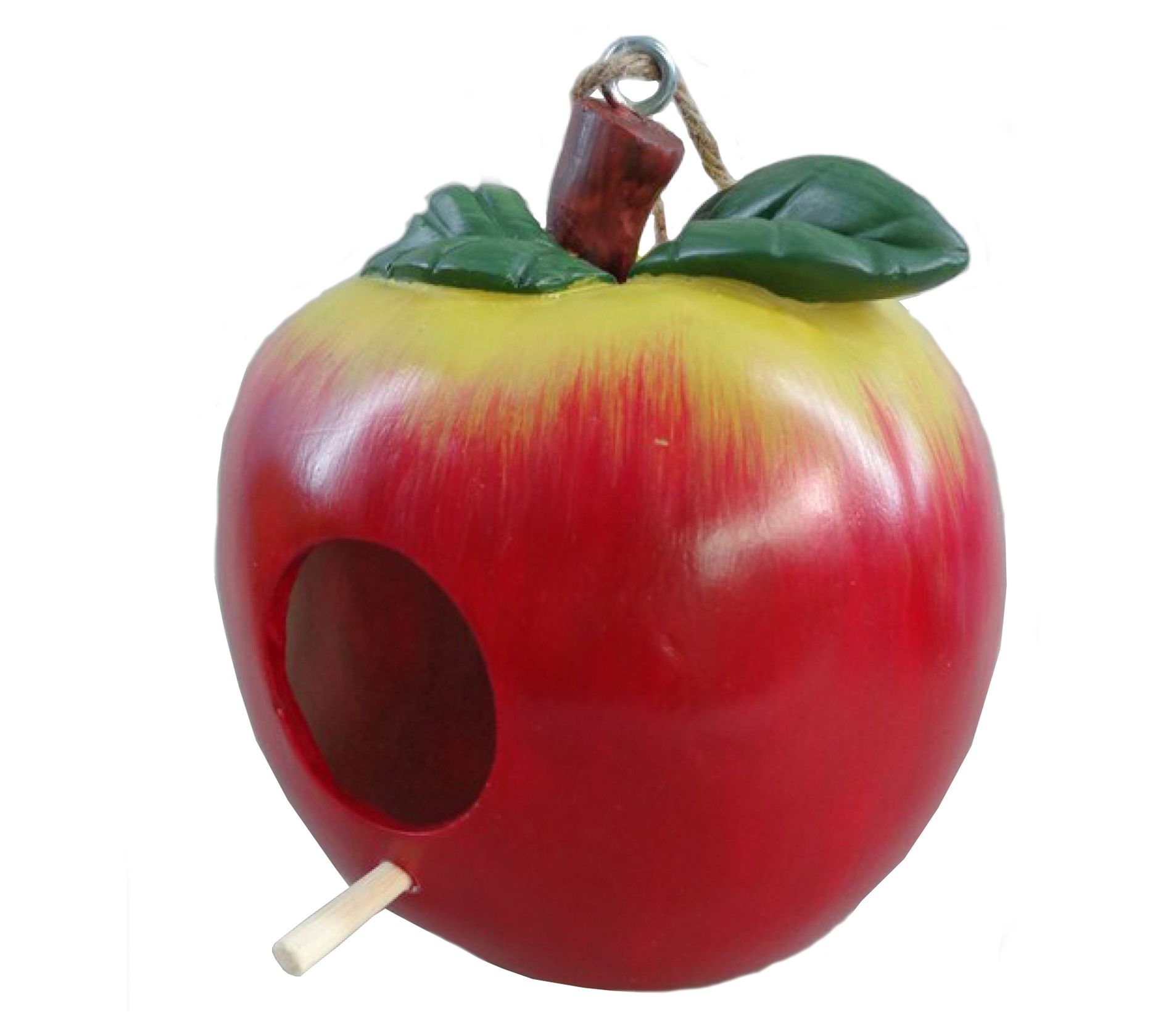 Santa's Workshop, Inc. 6.5"H Resin Red Apple Birdhouse