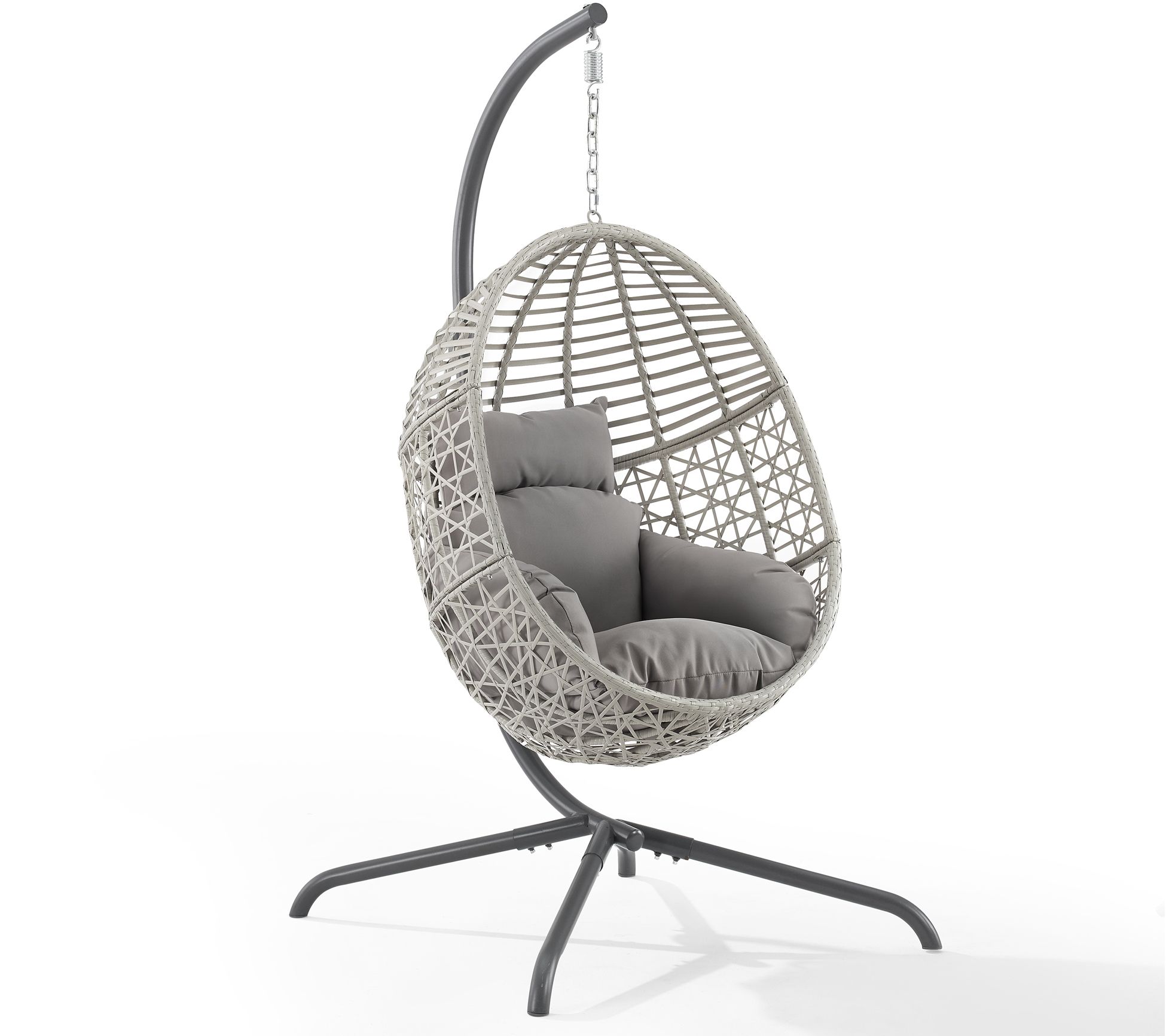 Crosley Lorelei Indoor Outdoor Wicker Hanging Egg Chair QVC