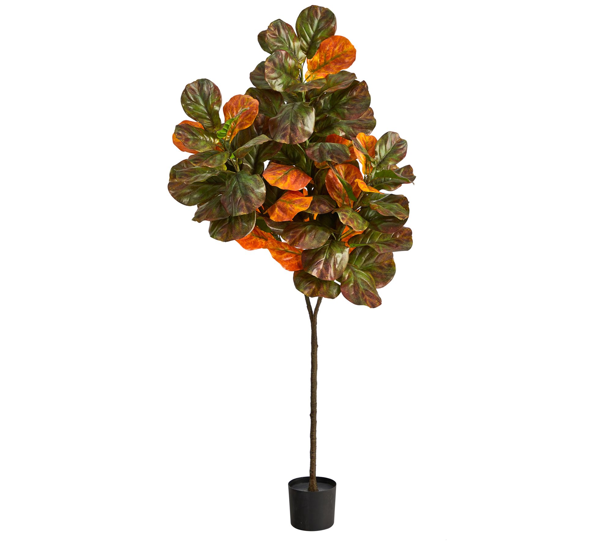 Nearly Natural 6' Autumn Fiddle Leaf ArtificialTree