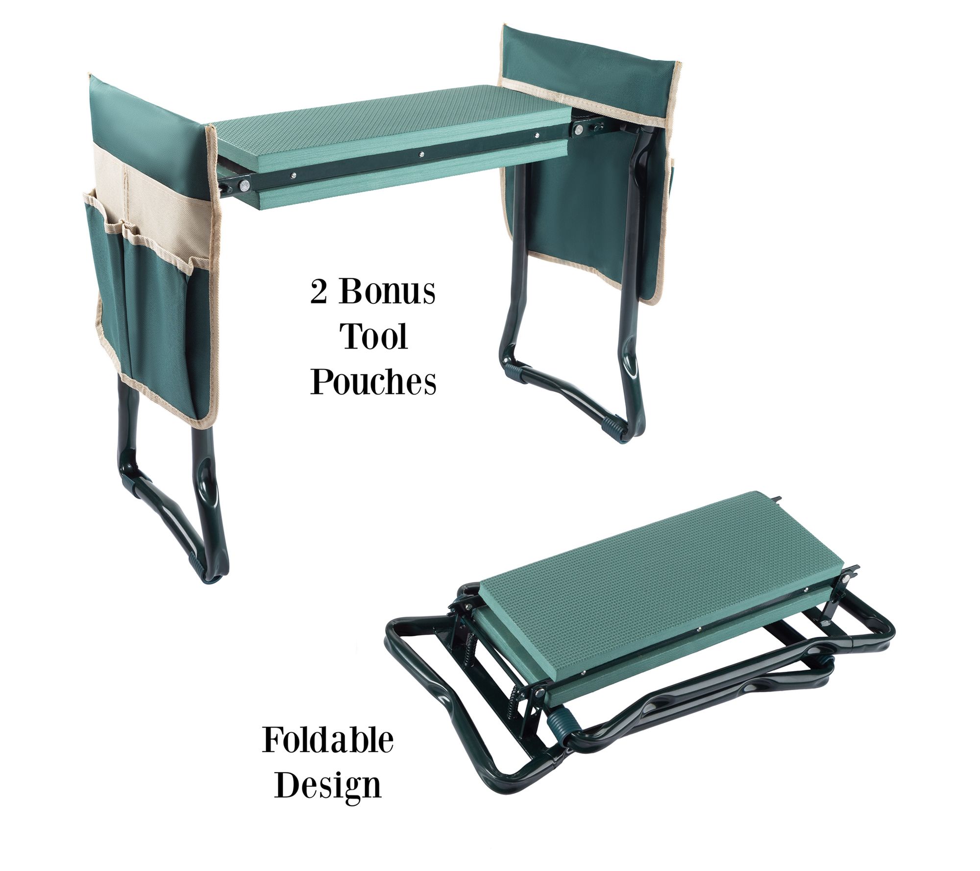 Pure Garden Kneeler 2-in-1 Foldable Kneeling Pad & Stool - QVC.com