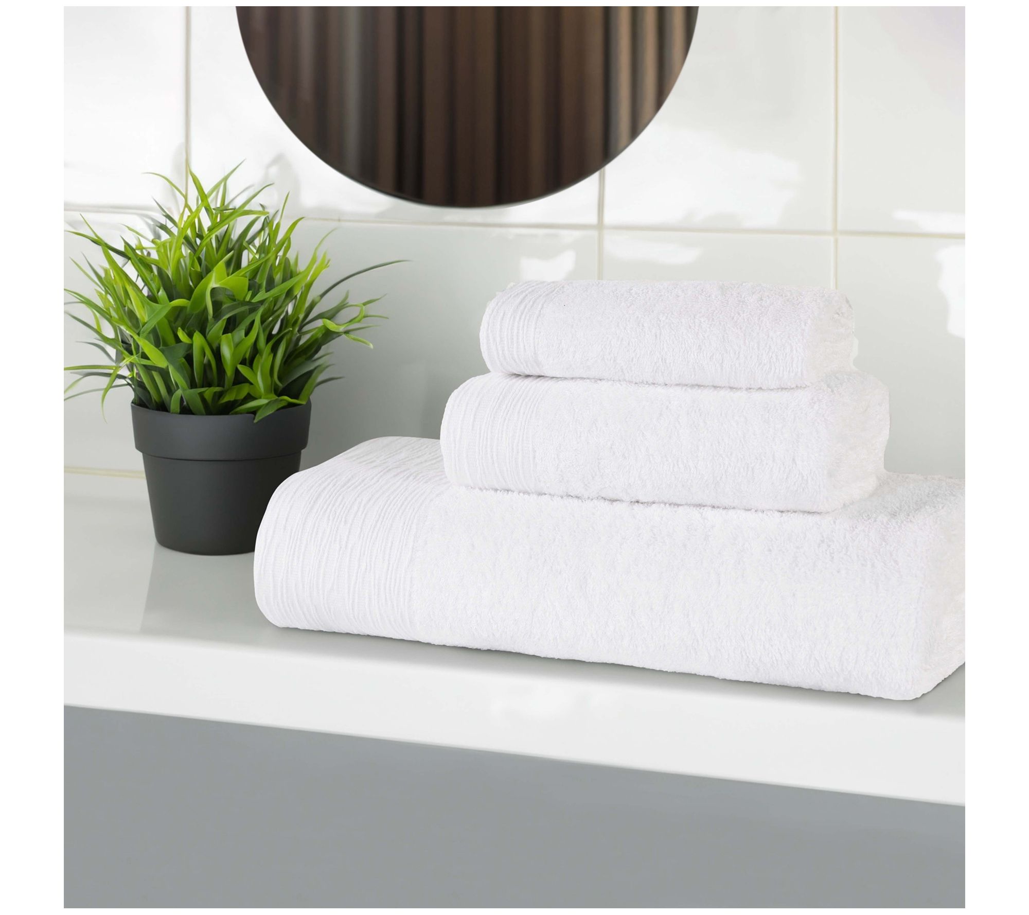 Superior Rayon made from Bamboo Solid 3-PieceTowel Set