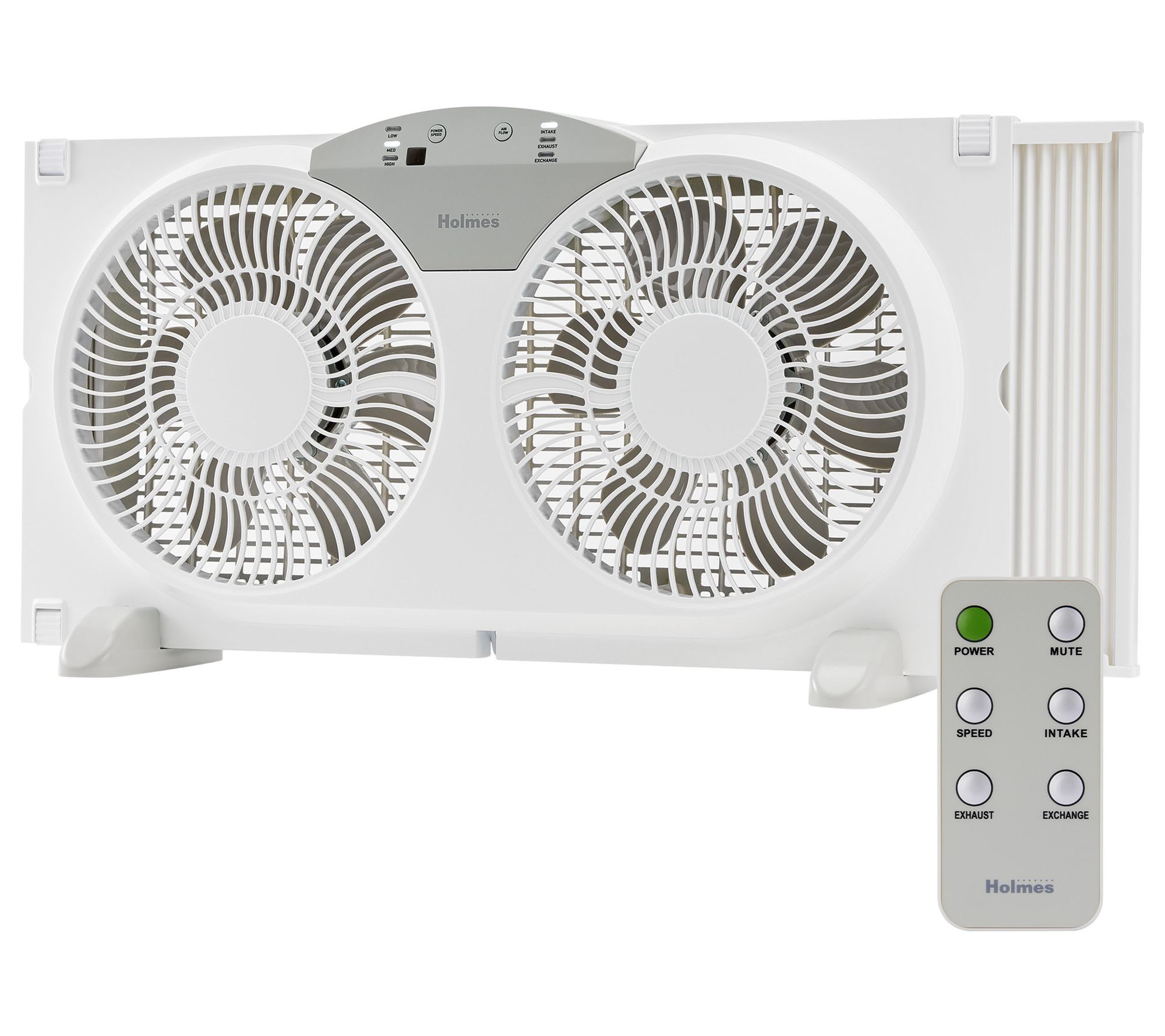 Holmes 9" Twin-Blade 3-Speed Digital Window Fawith Remote