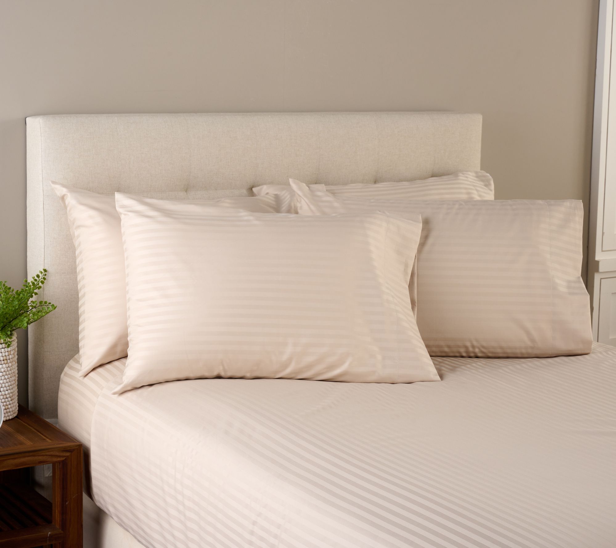 Northern Nights Wrinkle Defense Dobby Stripe Sheet Set w/ Extra Cases
