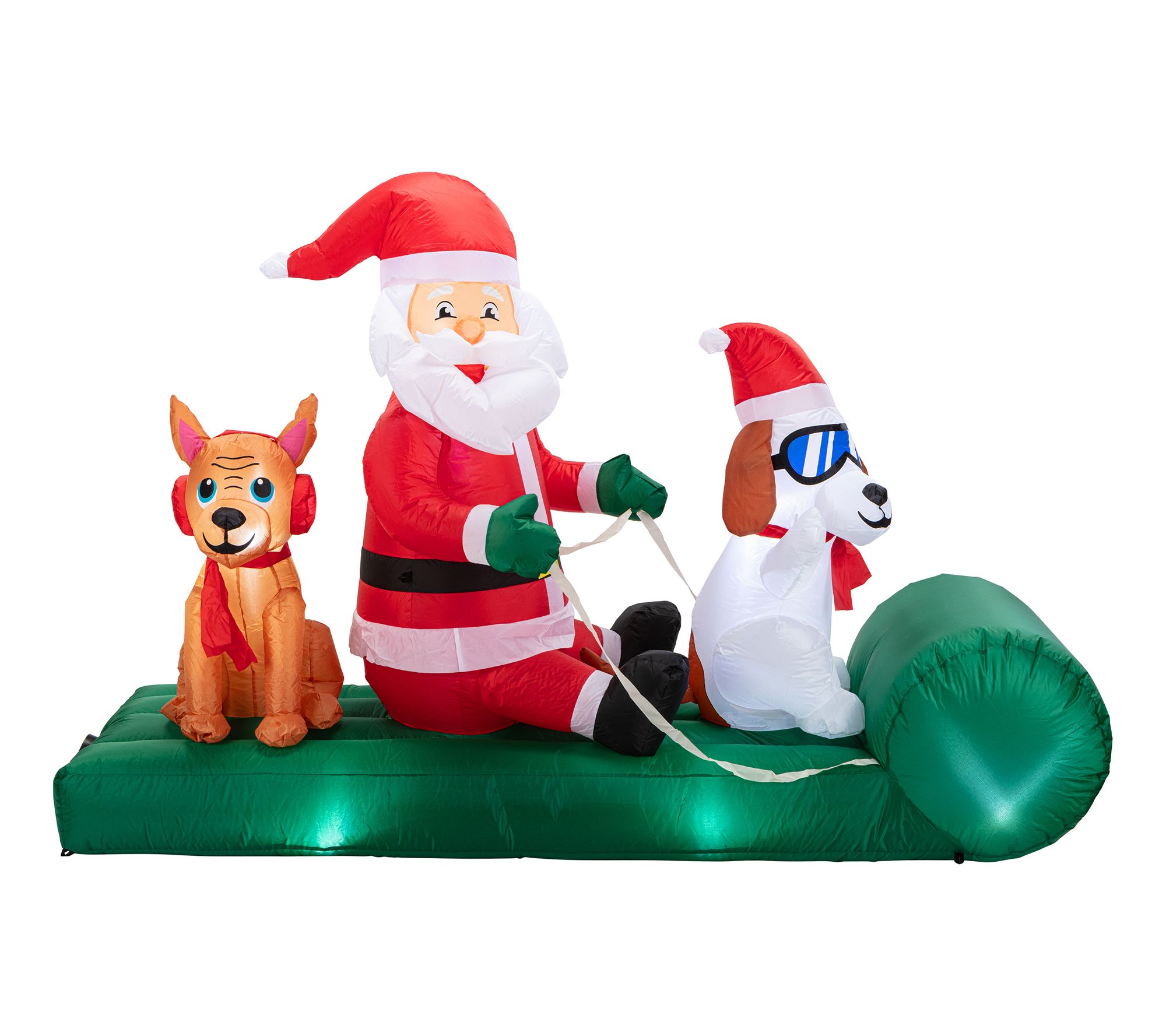 Mr. Christmas 8 ft. Outdoor Lit Inflatable - Santa's Dog Sled