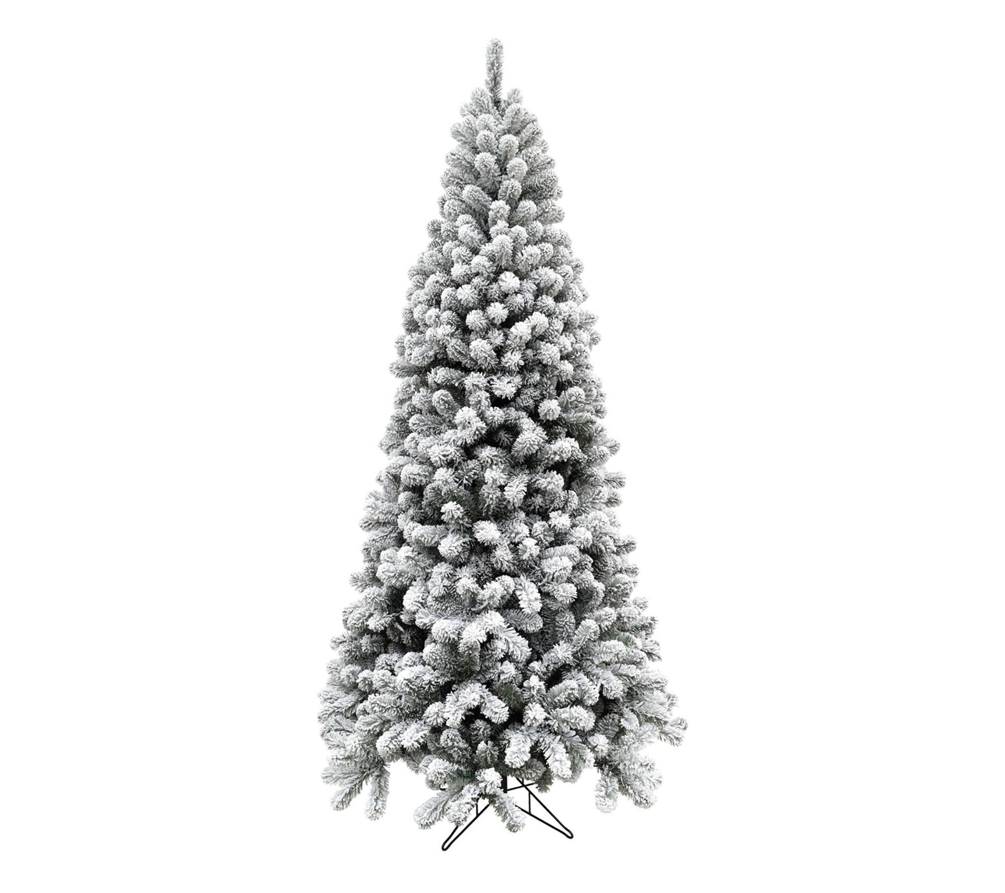 Fraser Hill Farm 9-Ft. Flocked Alaskan Pine Christmas Tree