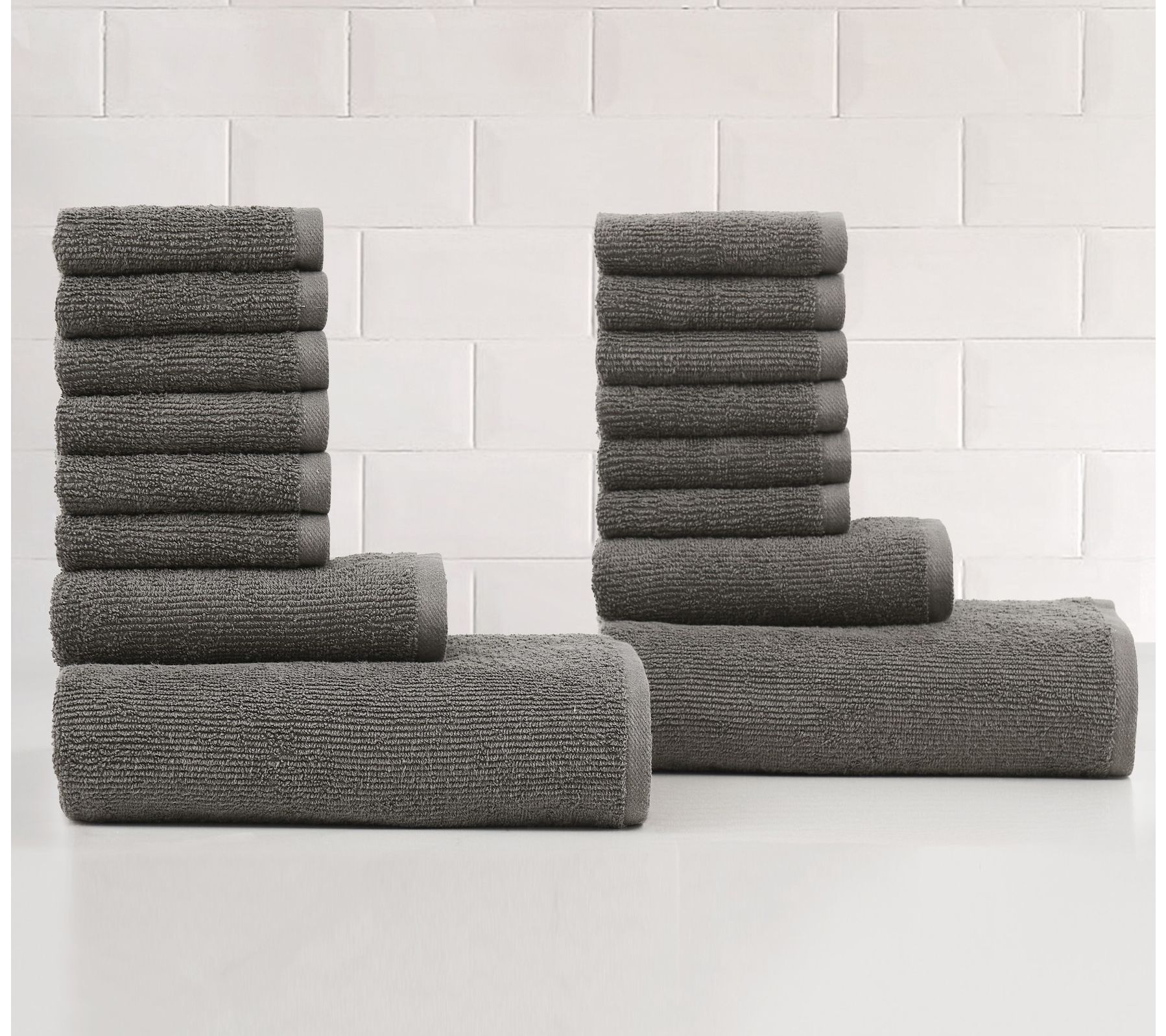 Truly Soft Essential Textured 16-Piece Towel Set