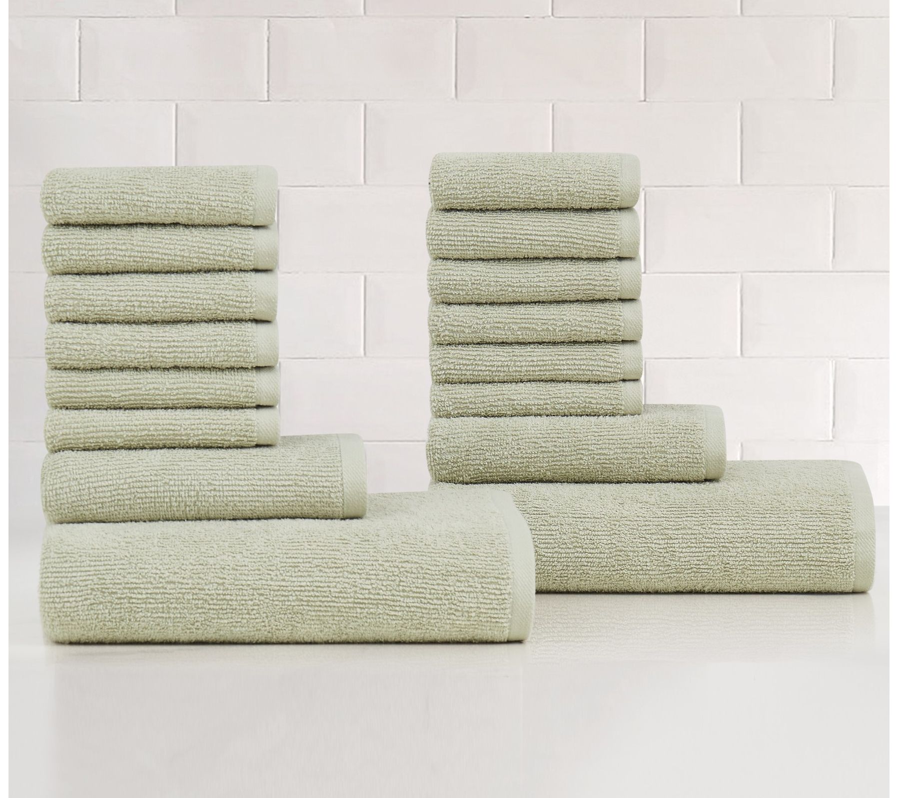 Truly Soft Essential Textured 16-Piece Towel Set