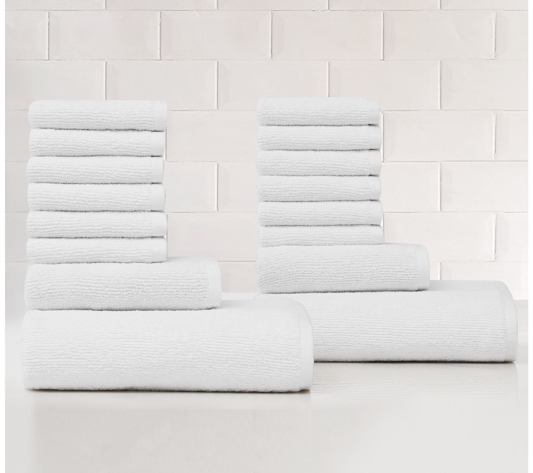 Truly Soft Essential Textured 16-Piece Towel Set
