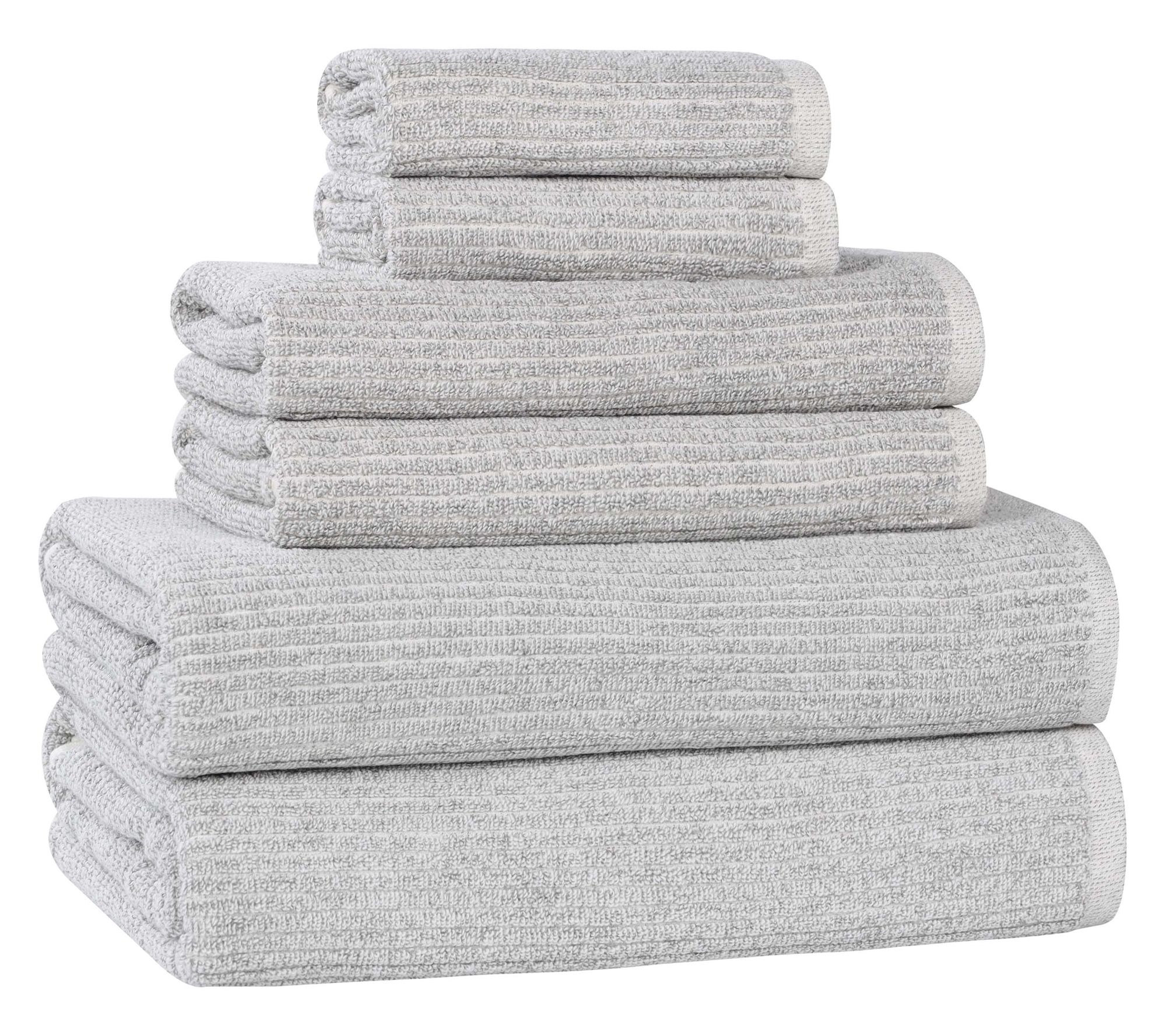 Superior Destin Cotton Blend Solid 6 Piece Towel Set
