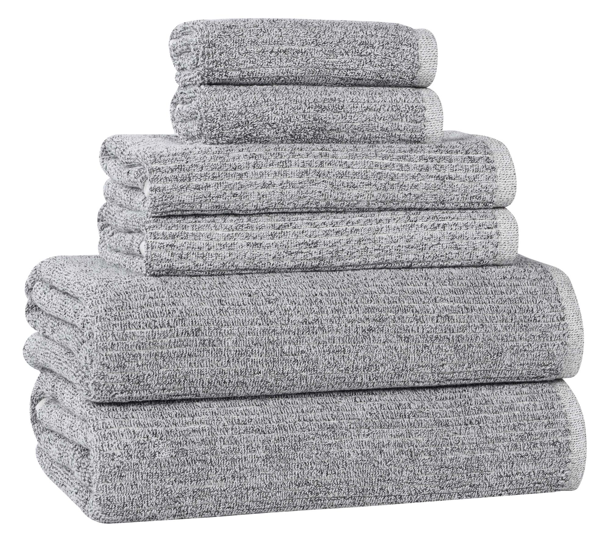 Superior Destin Cotton Blend Solid 6 Piece Towel Set