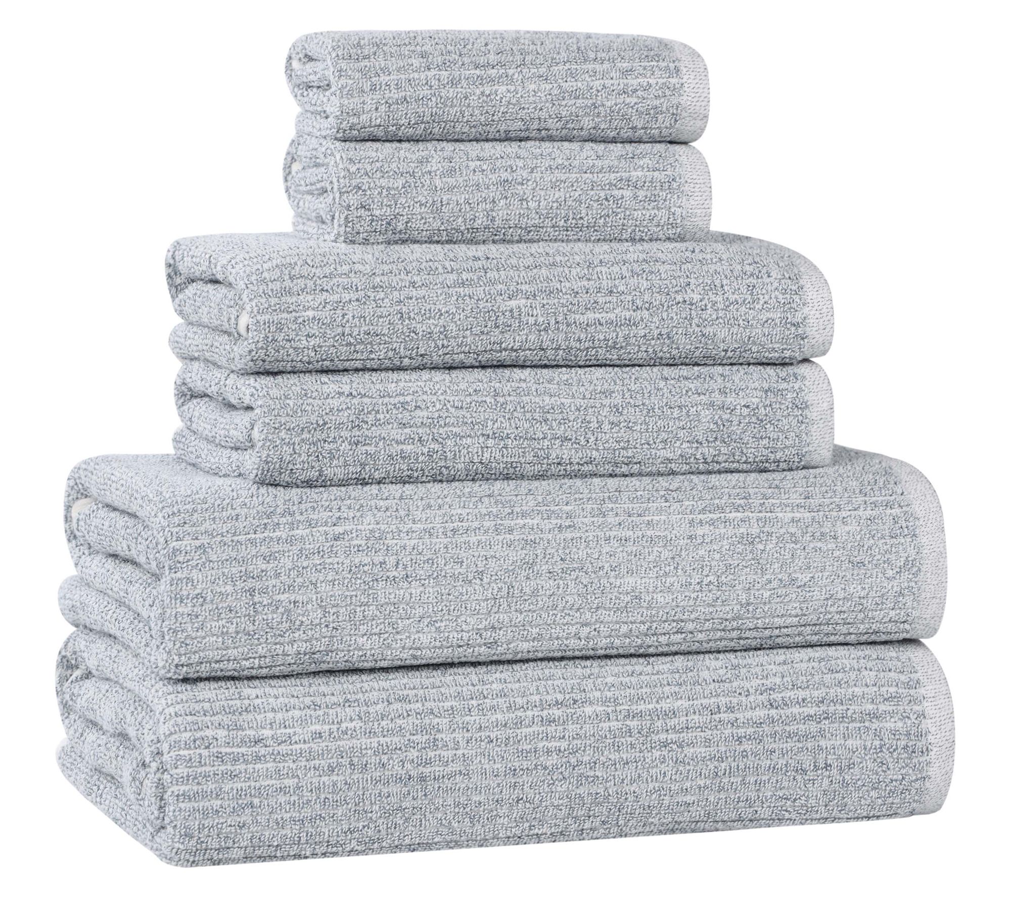 Superior Destin Cotton Blend Solid 6 Piece Towel Set