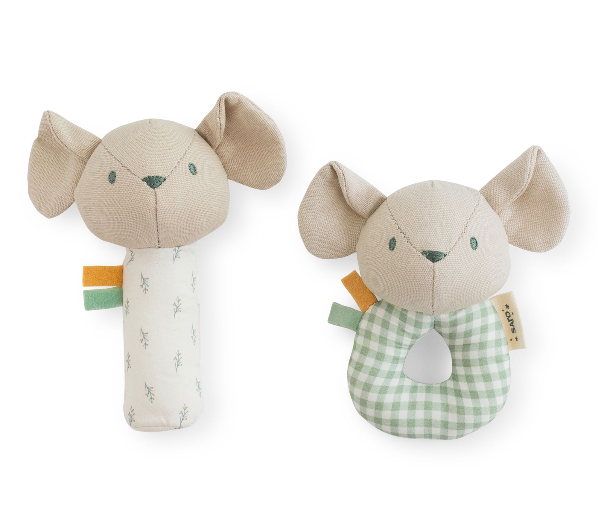 Saro Spring Cottage Rattle Set