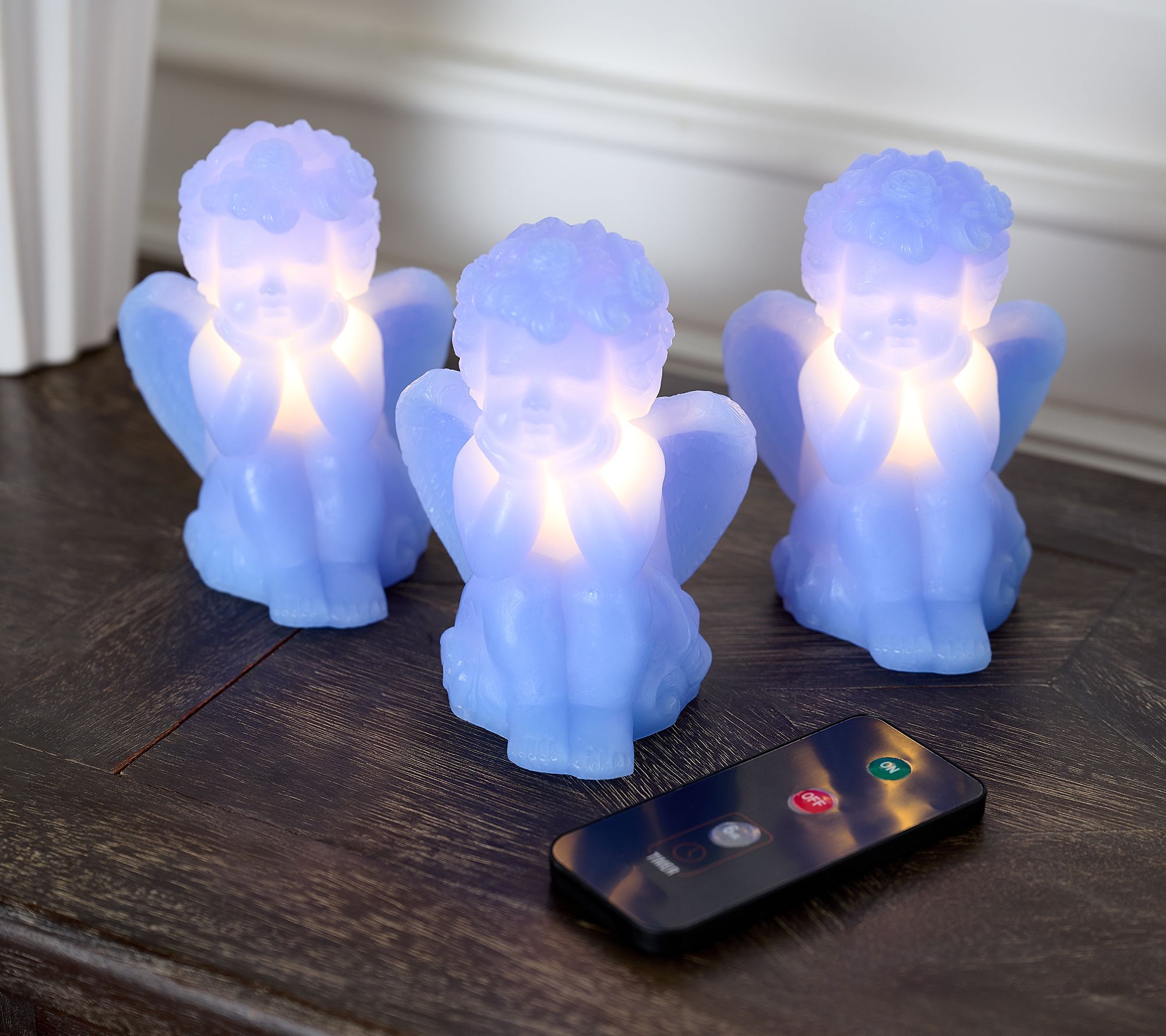 "As Is" Home Reflections S/3 Flameless Sweet Cherub Candles