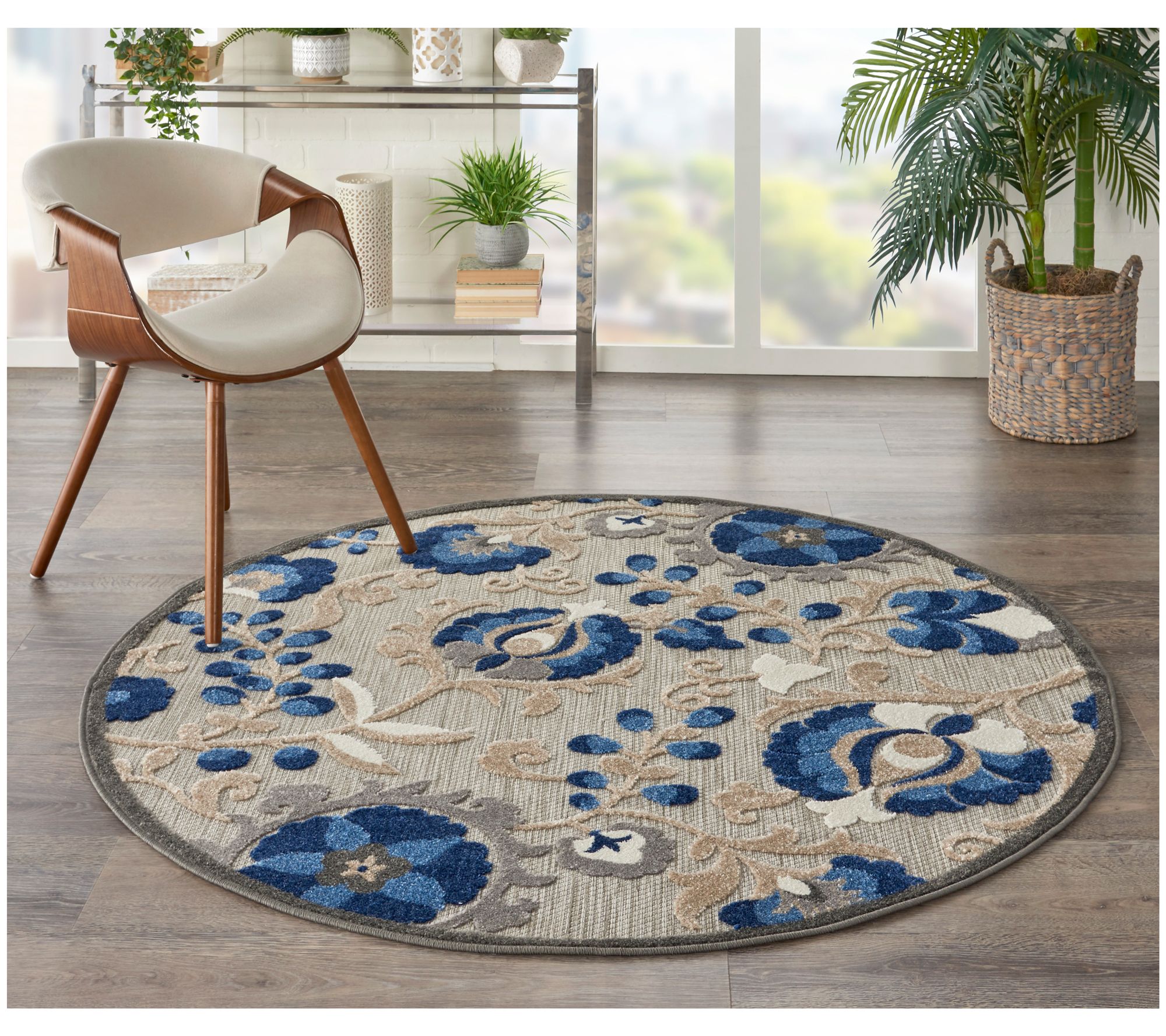 Nourison Aloha Farmhouse 5'3" x Round Rug