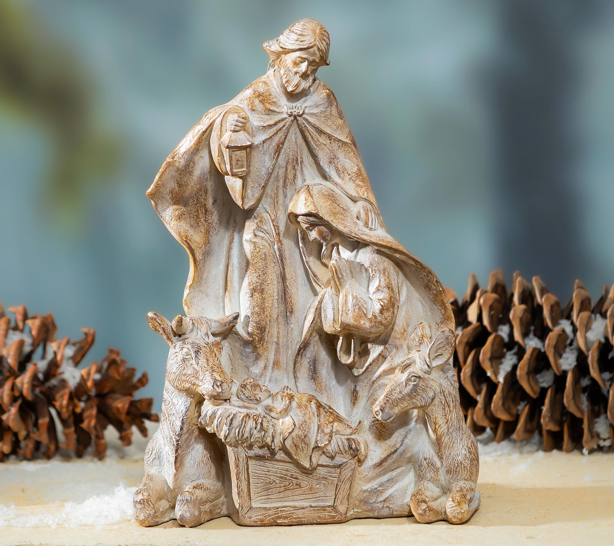 Evergreen 11.5"H Resin Nativity Garden Statue