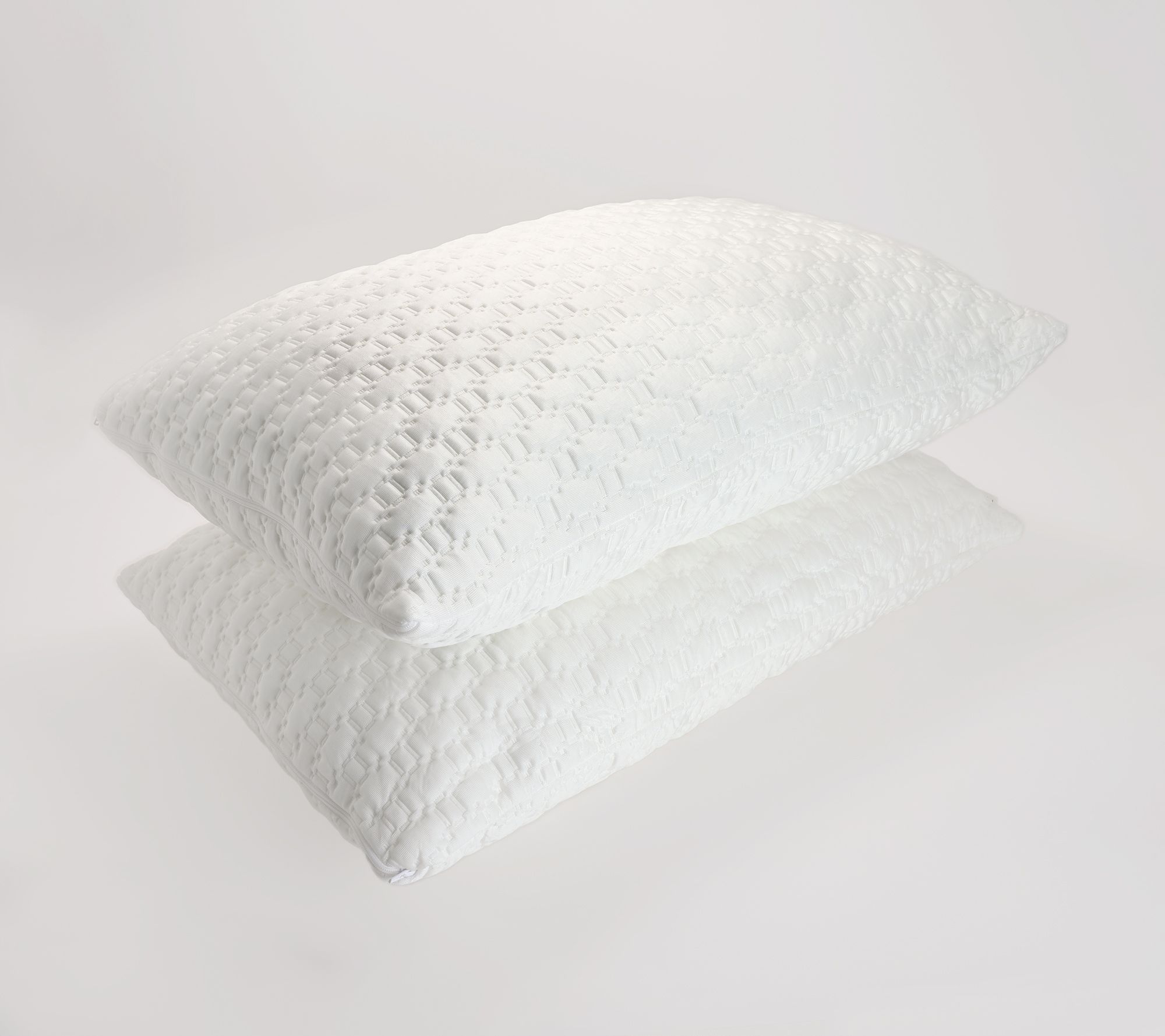 "As Is" Home Reflections Set of 2 Hybrid Foam & Down Alt Cool Pillows-SQ