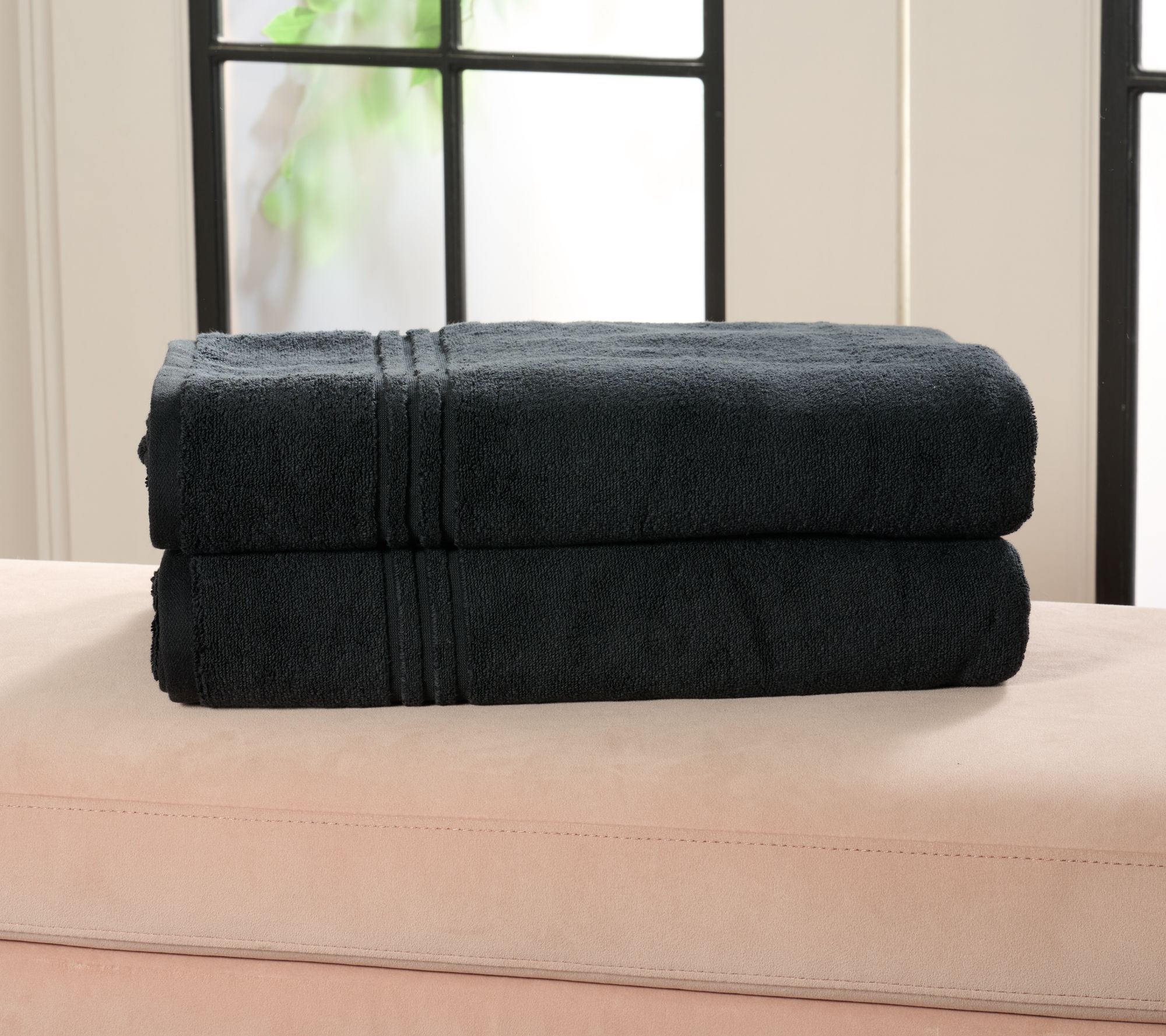 Home Reflections Set of 2 100% Cotton Bath Sheets