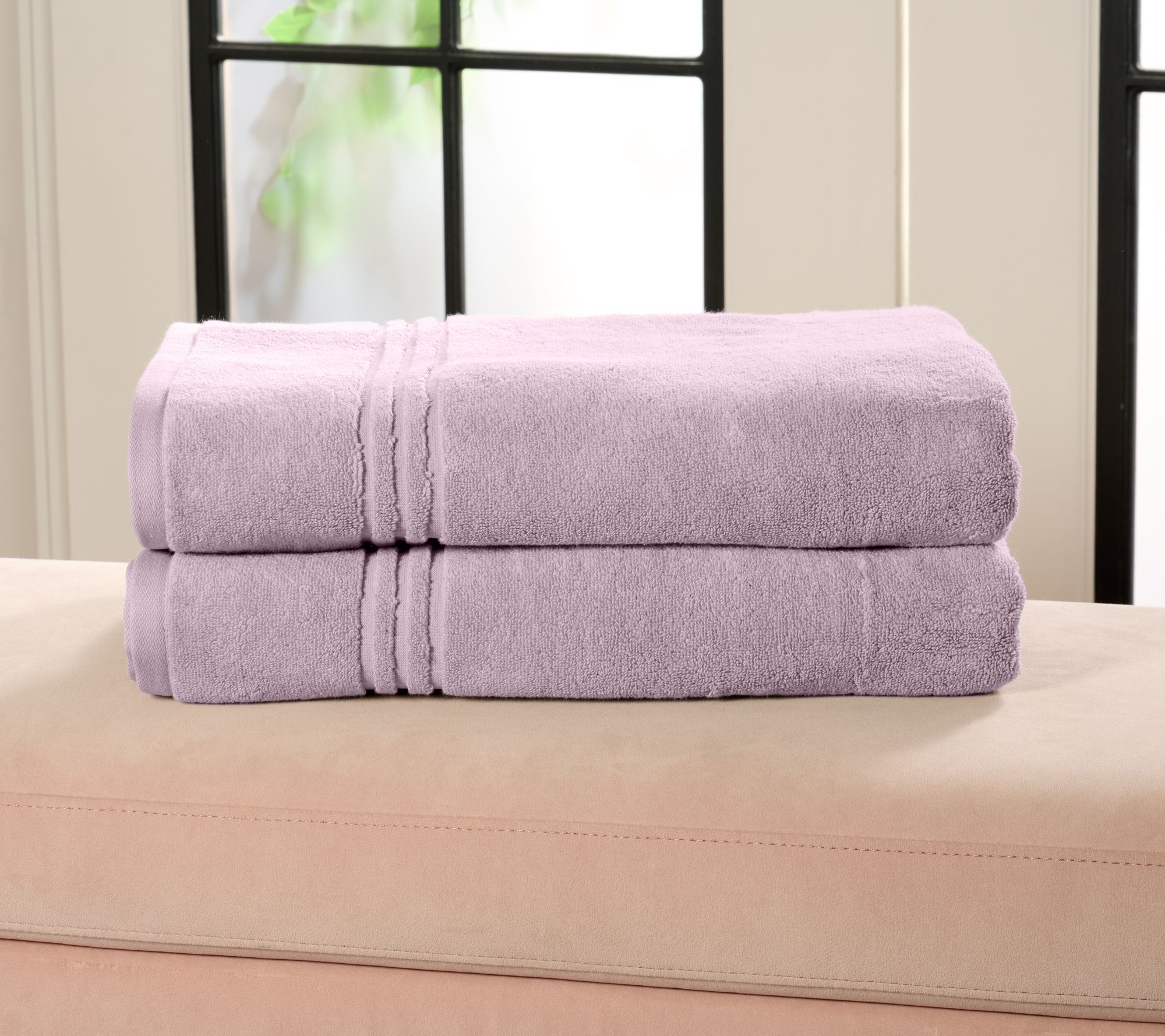 Home Reflections Set of 2 100% Cotton Bath Sheets