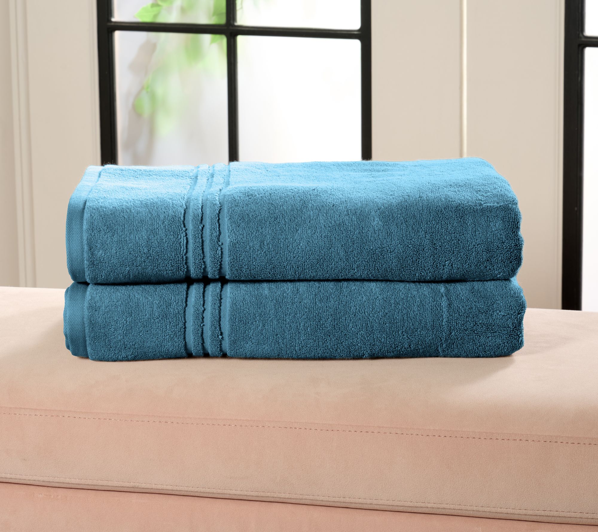 Home Reflections Set of 2 100% Cotton Bath Sheets