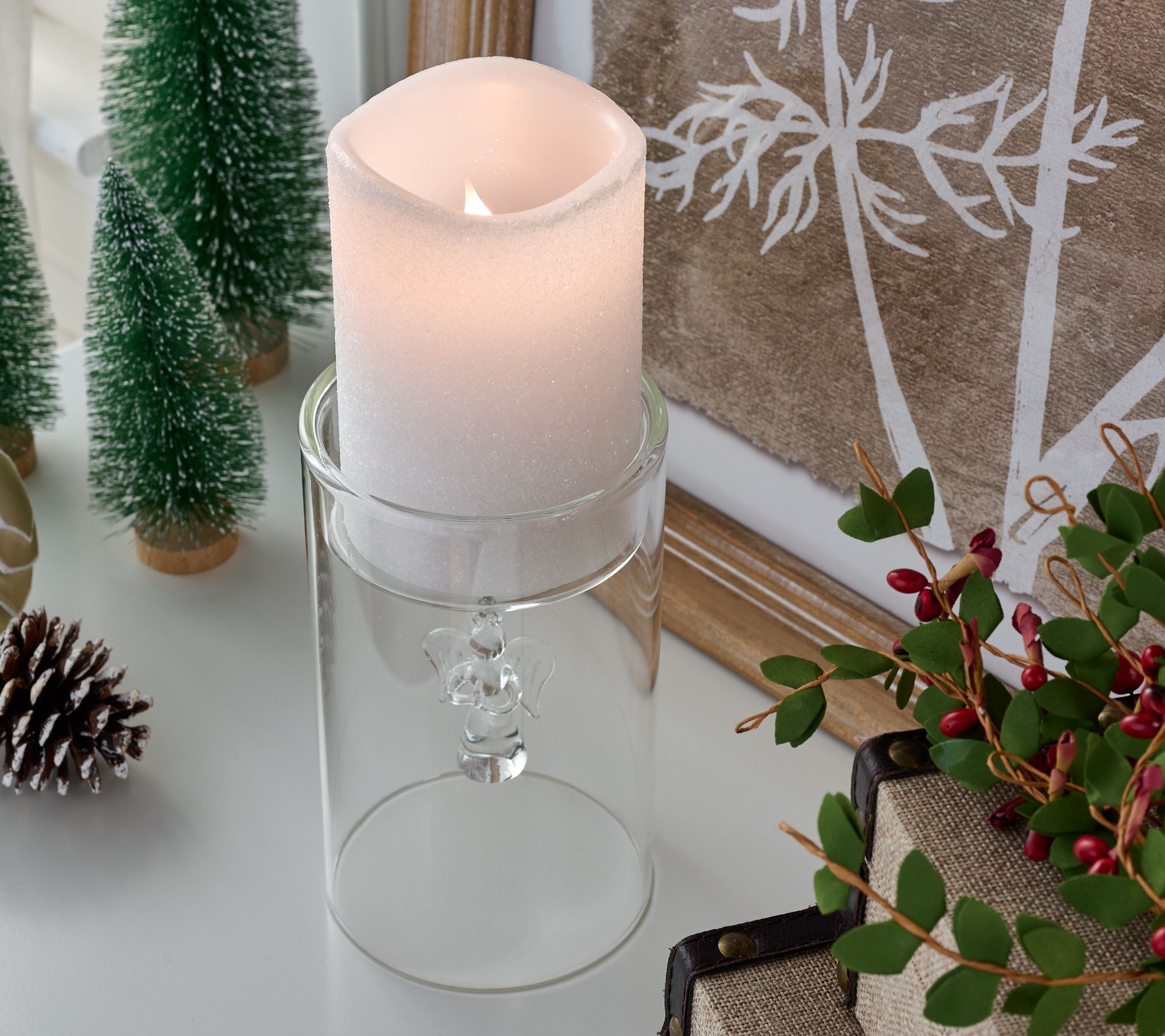 "As Is" LightScapes 2-Way Flameless Candle w/ Ornament Holder