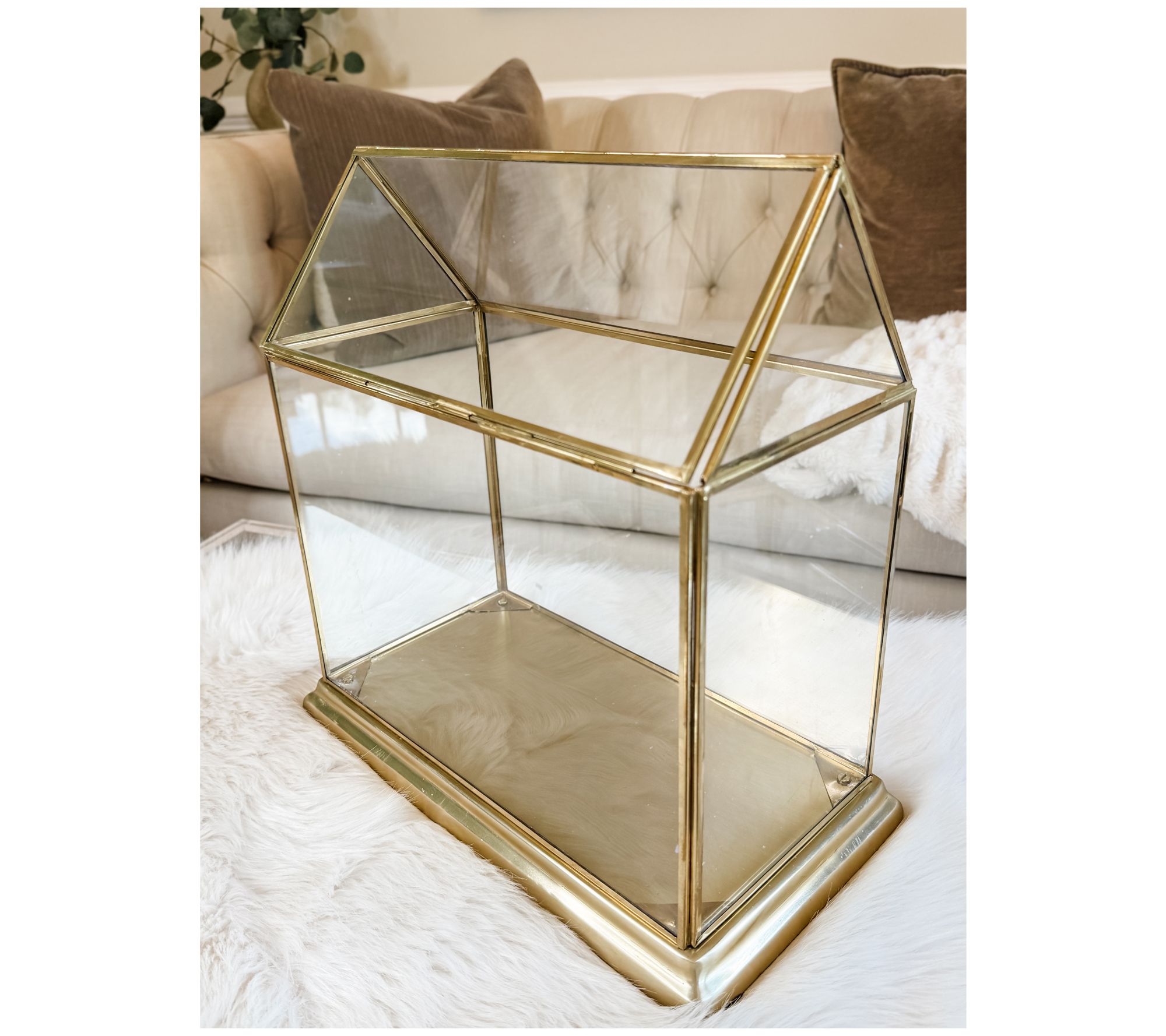 "As Is" Simply Stunning 15" Holiday Terrarium by Janice Graff