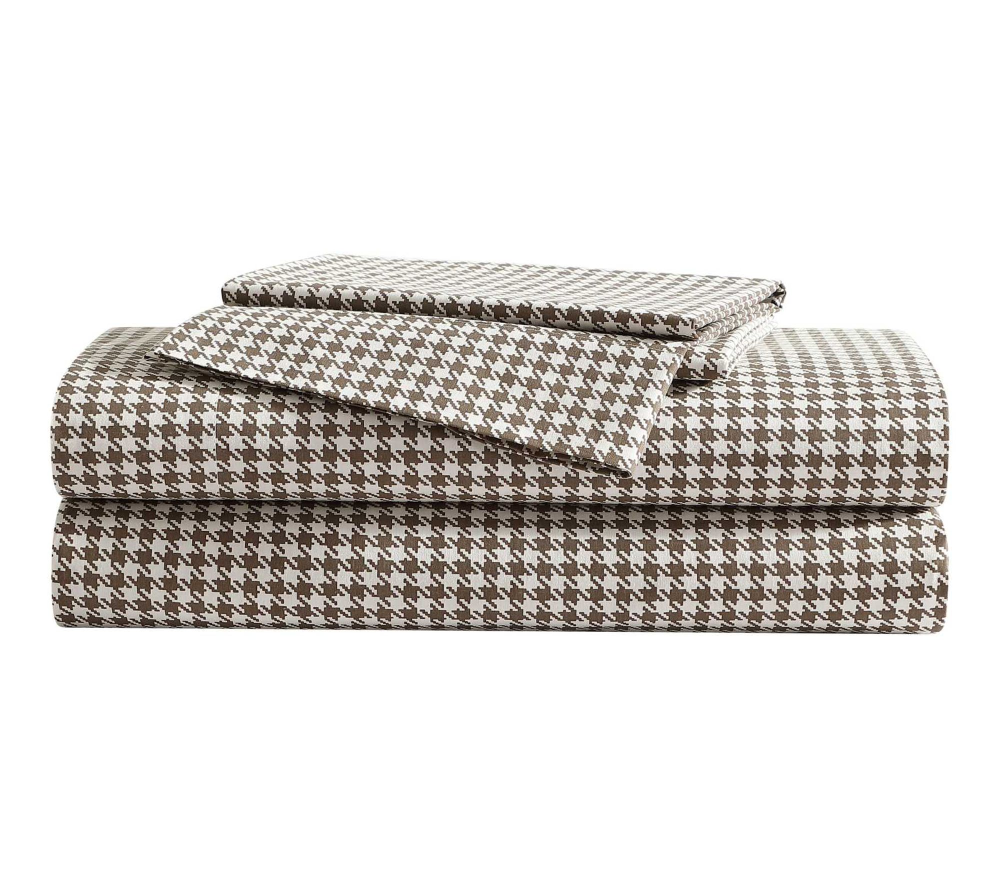 Eddie Bauer Harrison Beige Cotton Percale Twin Sheet Set