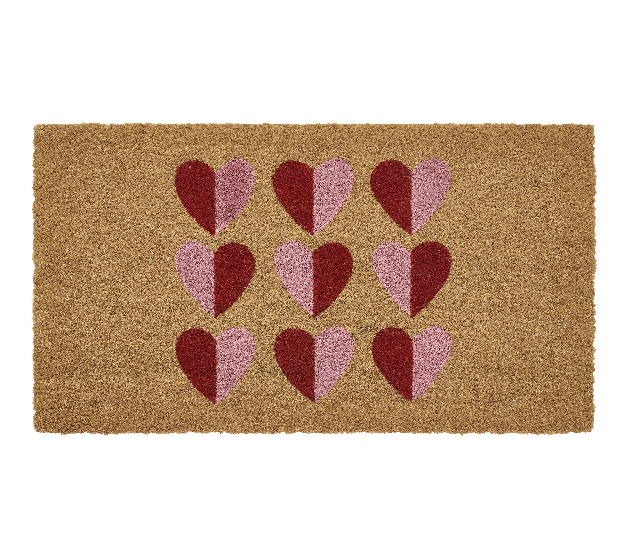 Hallmark Red Heart Outdoor Coir Doormat, 18" x30"