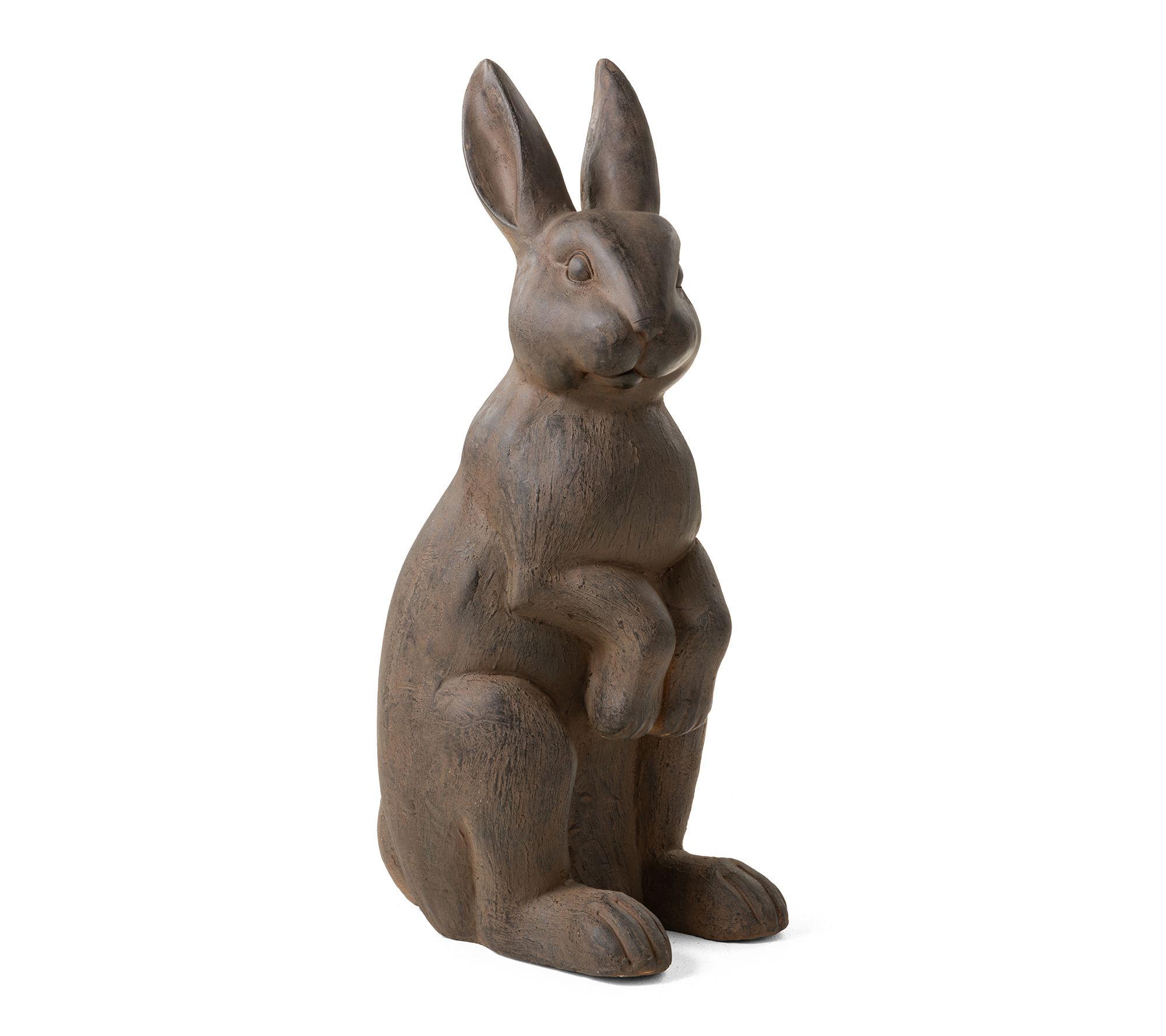 Glitzhome 28"H MGO Oversized Bronze Standing Rabbit Statue