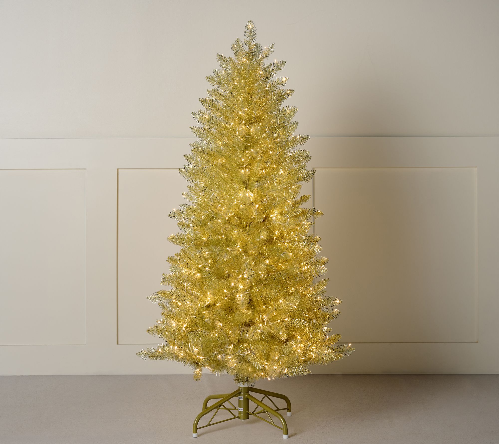 5' Illuminated Tinsel Tree with Color Flip LEDs by Kim Gravel