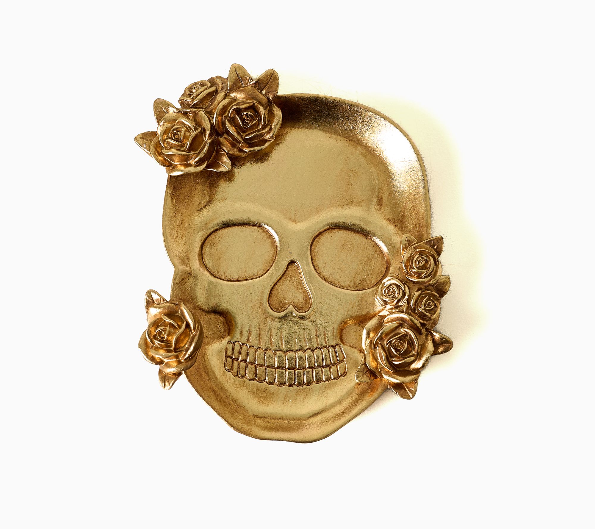9" Skull & Rose Small Decorative Tray by Mally Roncal