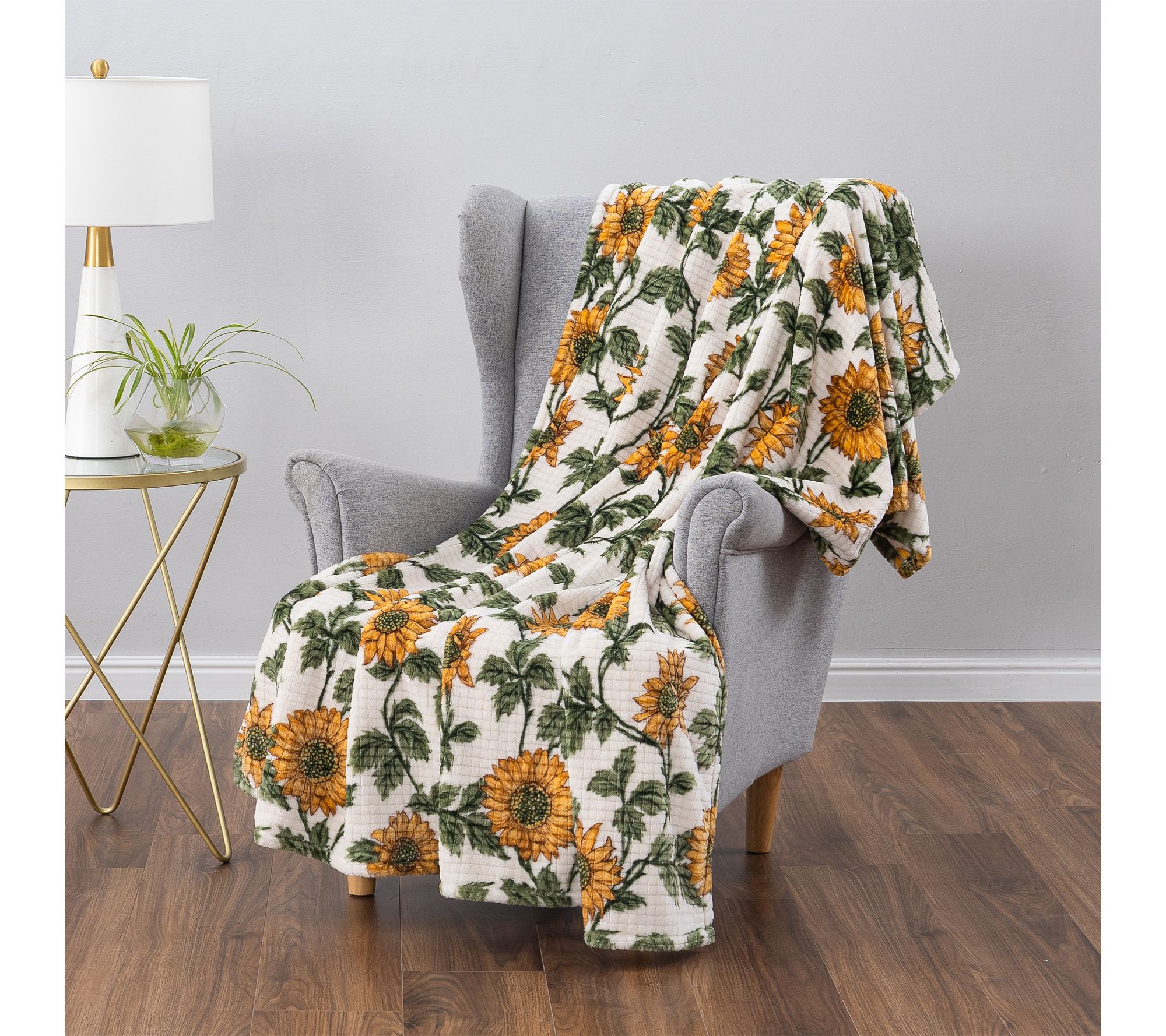 Berkshire Sunflower Dobby Velvetsoft 60"x70" Throw