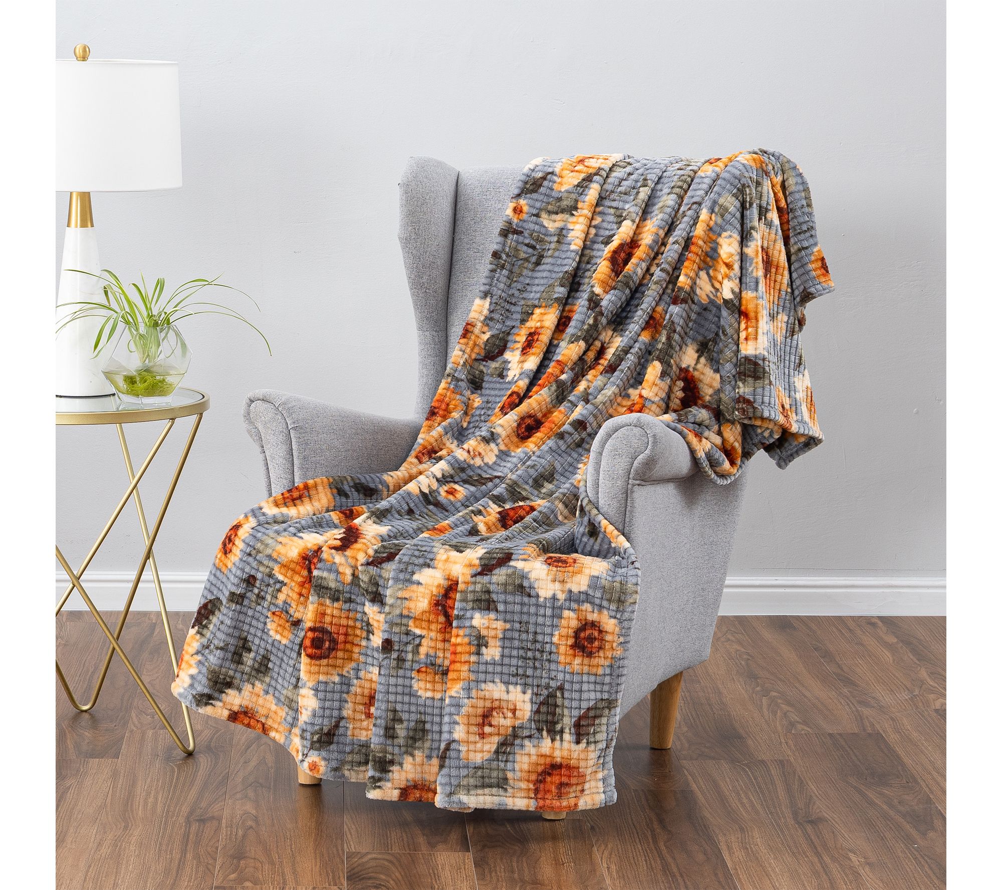 Berkshire Sunflower Dobby Velvetsoft 60"x70" Throw