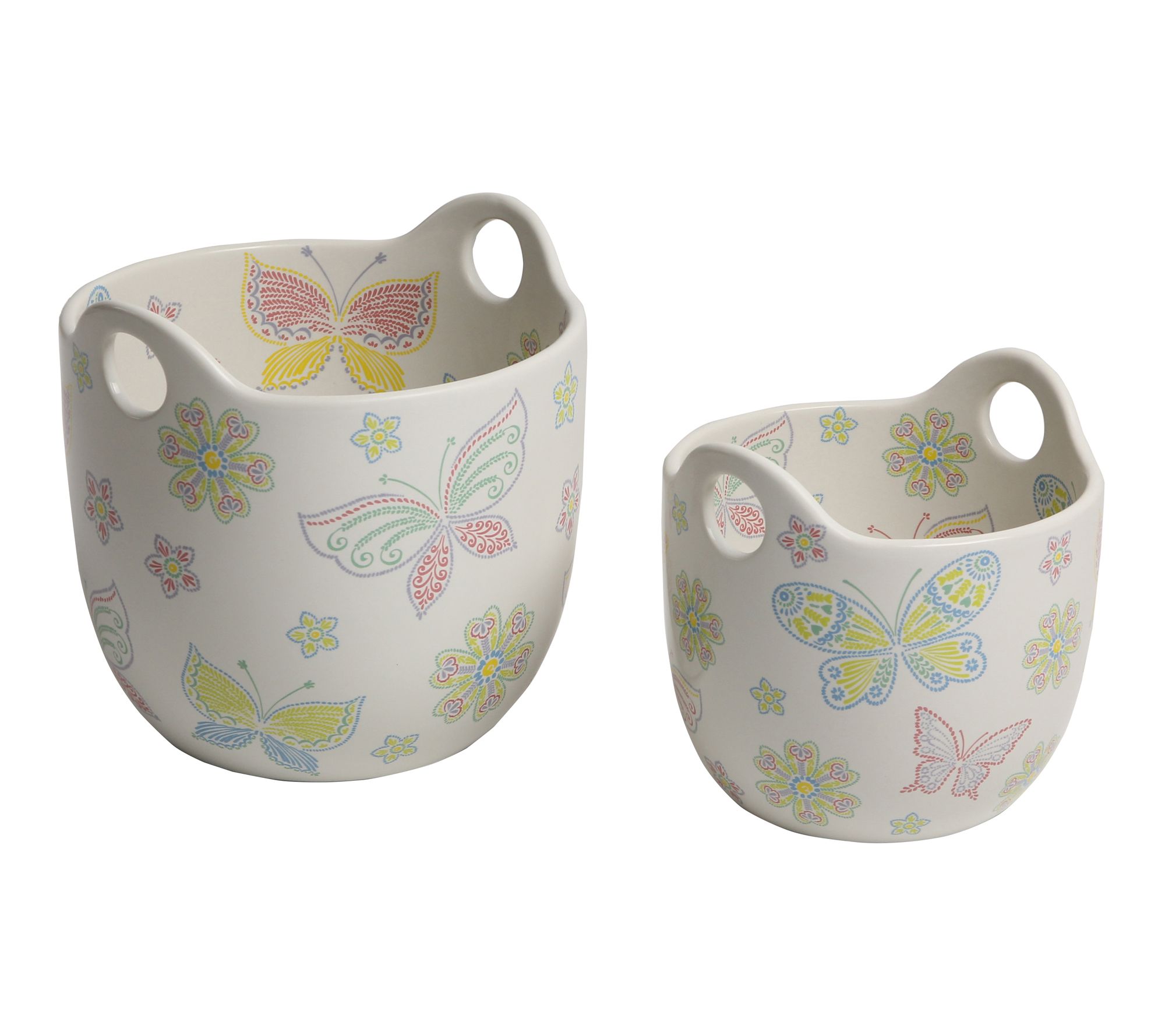 "As Is" Temp-tations 1-qt and 2-qt Nesting Bowls with Handles